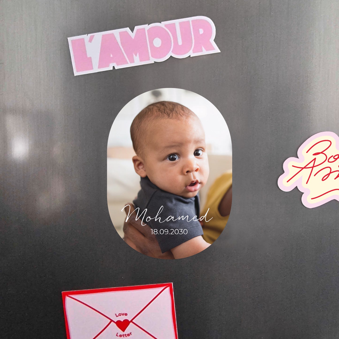 Geburtskarte 8er-Pack, magnetisch, oval Foto Keks foto N° 4