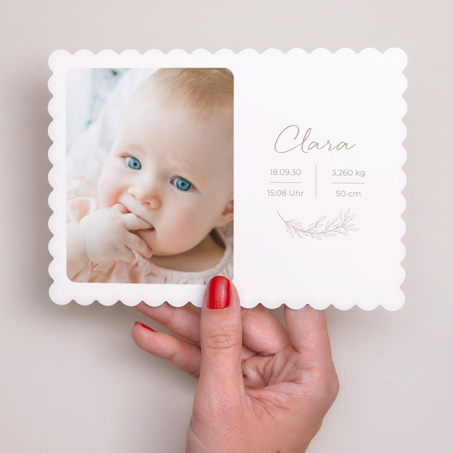 Geburtskarte Landschaft, Keksseiten Kleiner Keks foto N° 3