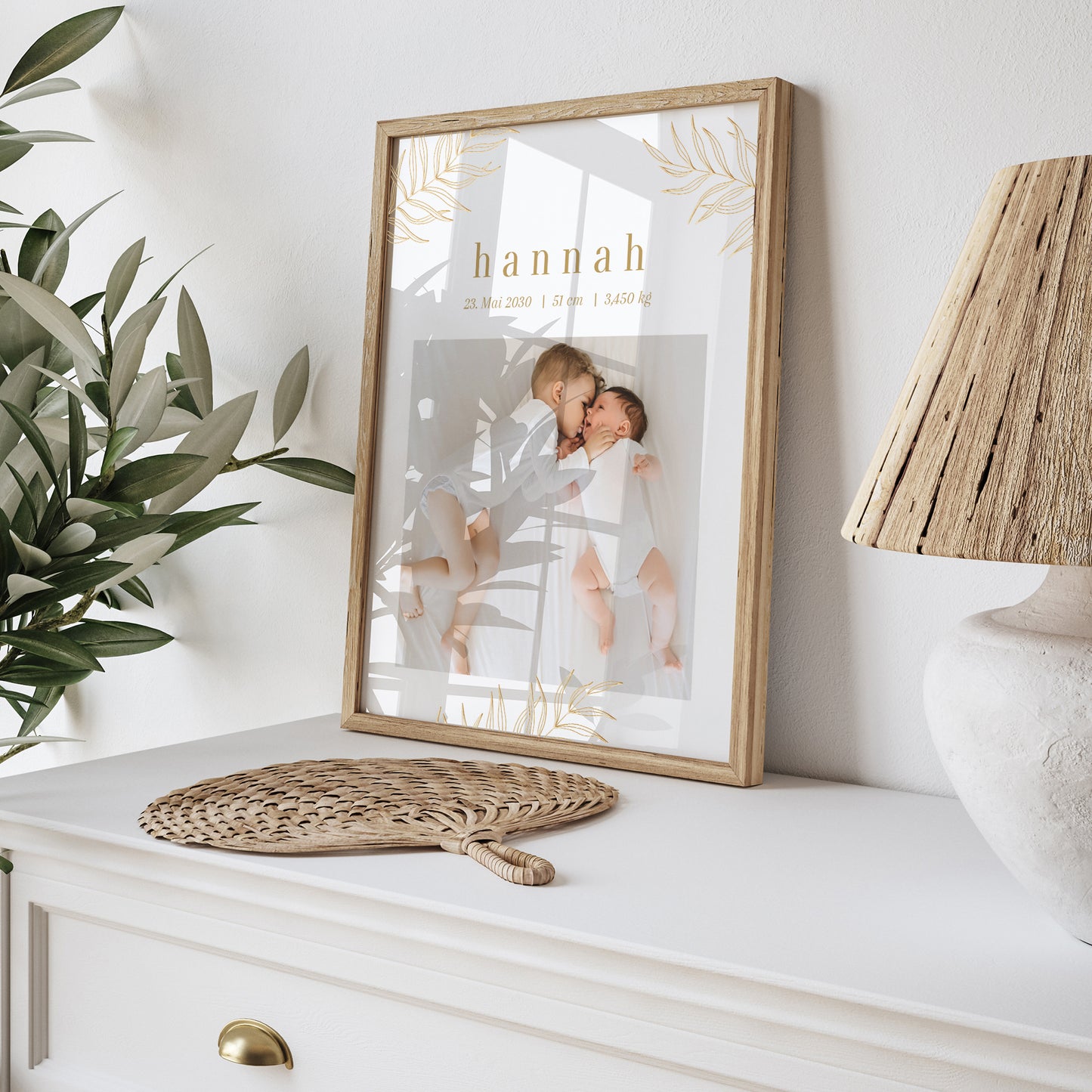 Poster Geburt Porträt Palmen des Goldes foto N° 5