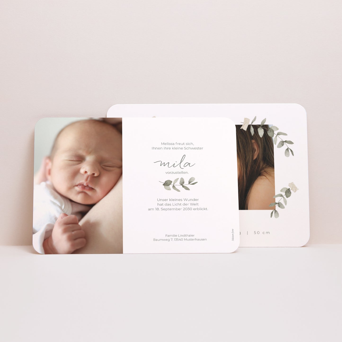 Geburtskarten Landschaft, abgerundete Ränder foto N° 3