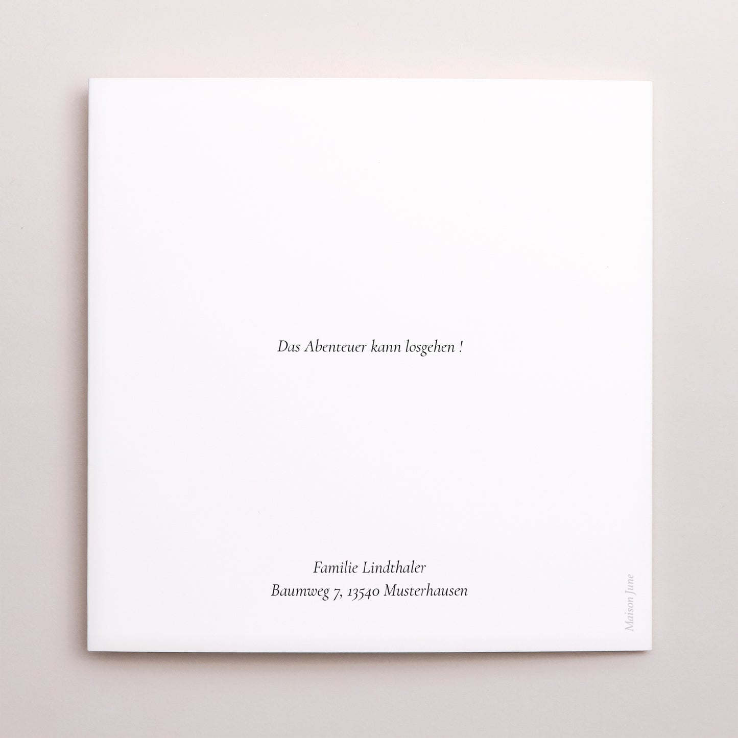 Einladungskarte Geburt Doppelflügiges Quadrat Multifotos Zwillinge III foto N° 3