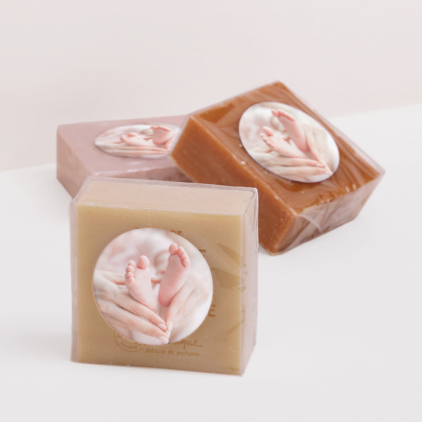 Sticker Geburt Rund Reines Rosa foto N° 2