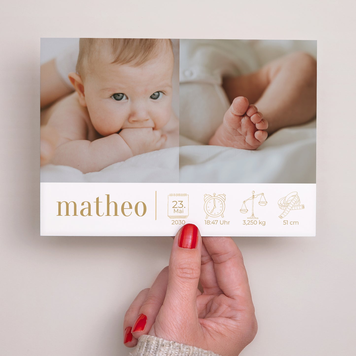 Geburtskarte Landschaft Grundlegende Icons foto N° 3