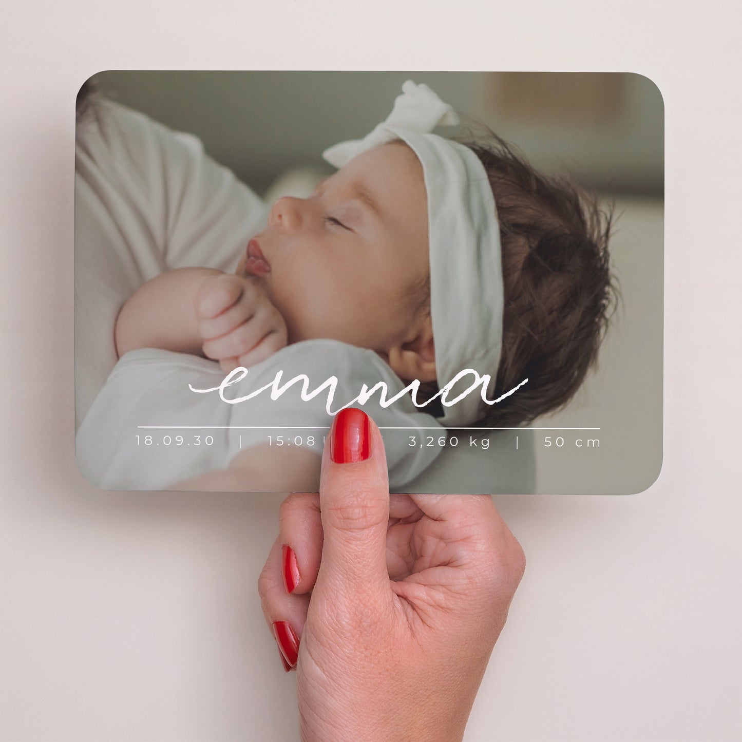 Geburtskarte Landschaft, abgerundete Ränder Zärtlich foto N° 3