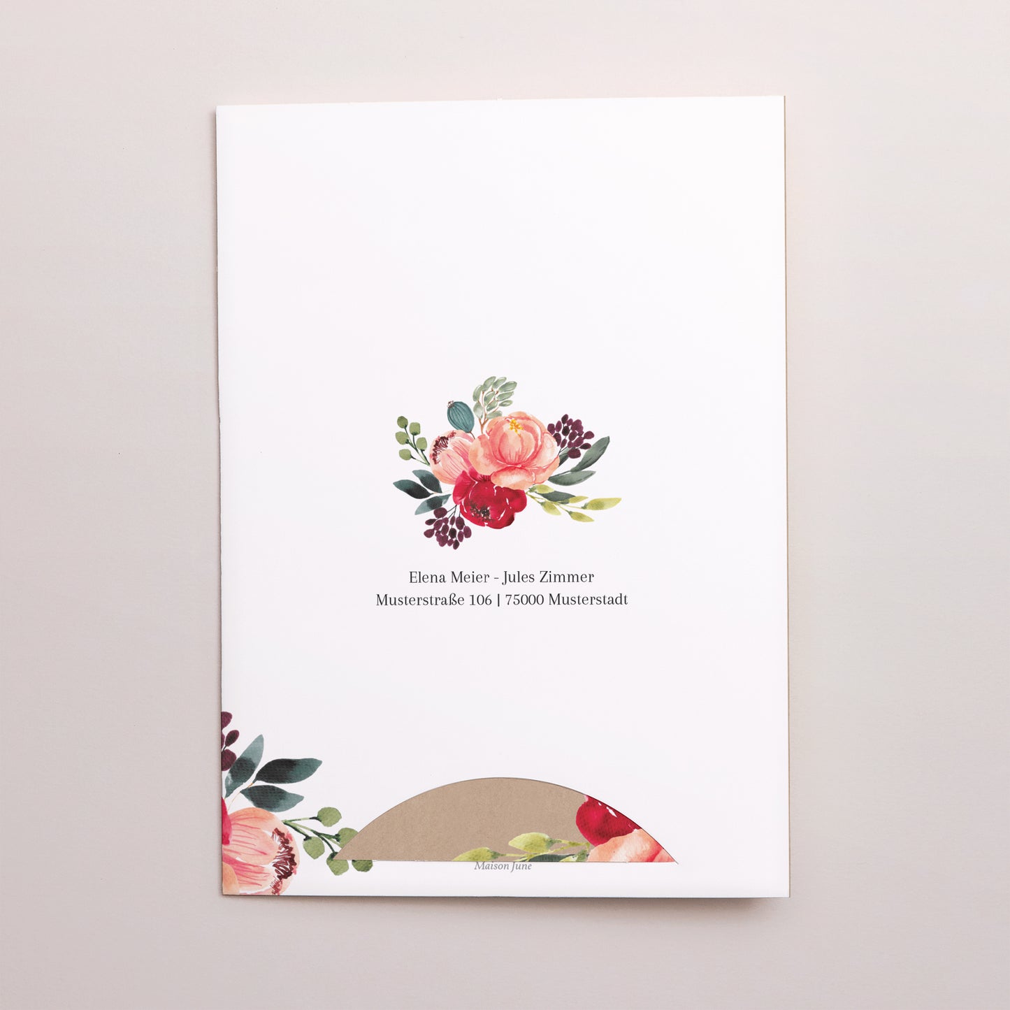 Hochzeitseinladung Hülle für 2 Karten Pops Blumen foto N° 5