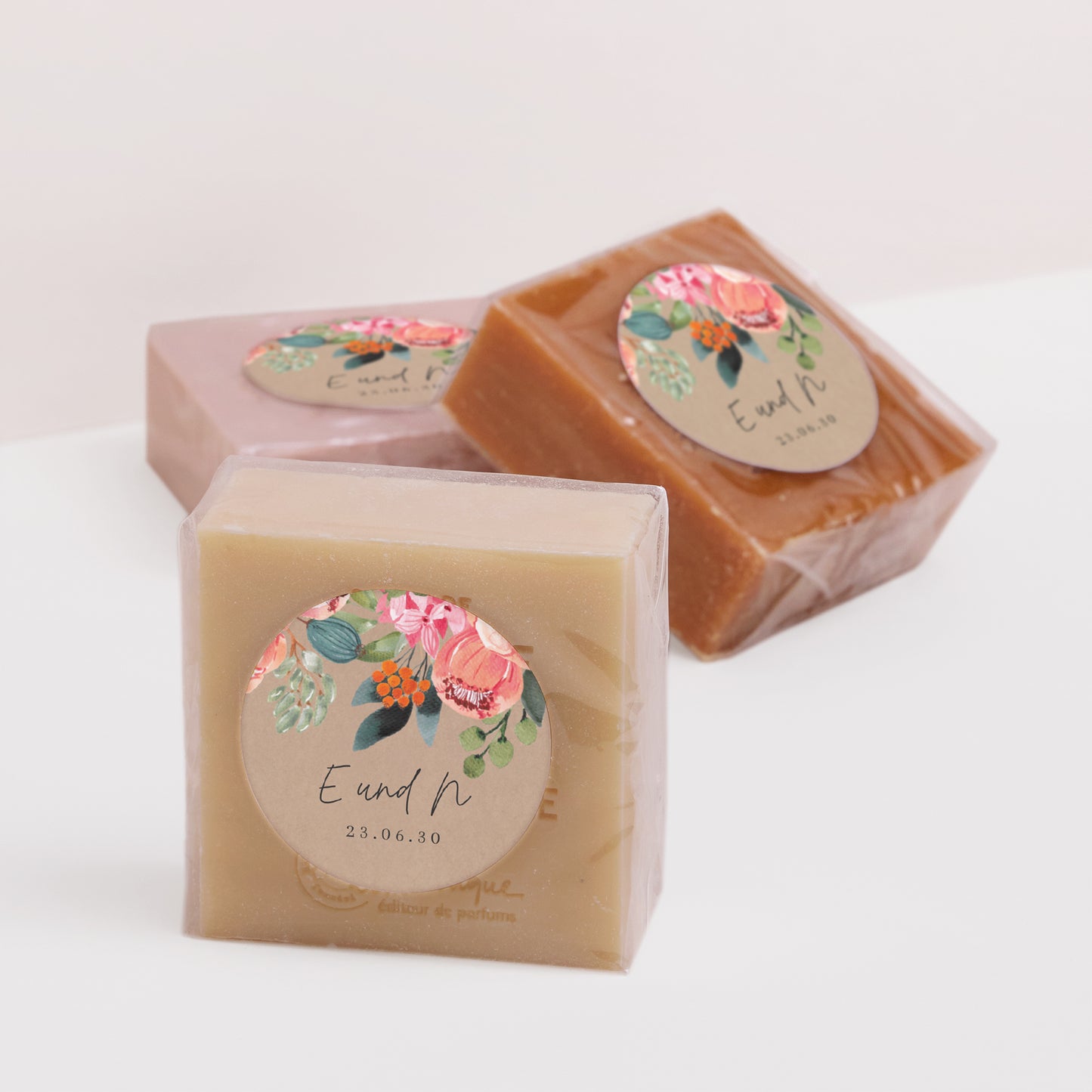 Sticker Hochzeit Rund Pops Blumen foto N° 2