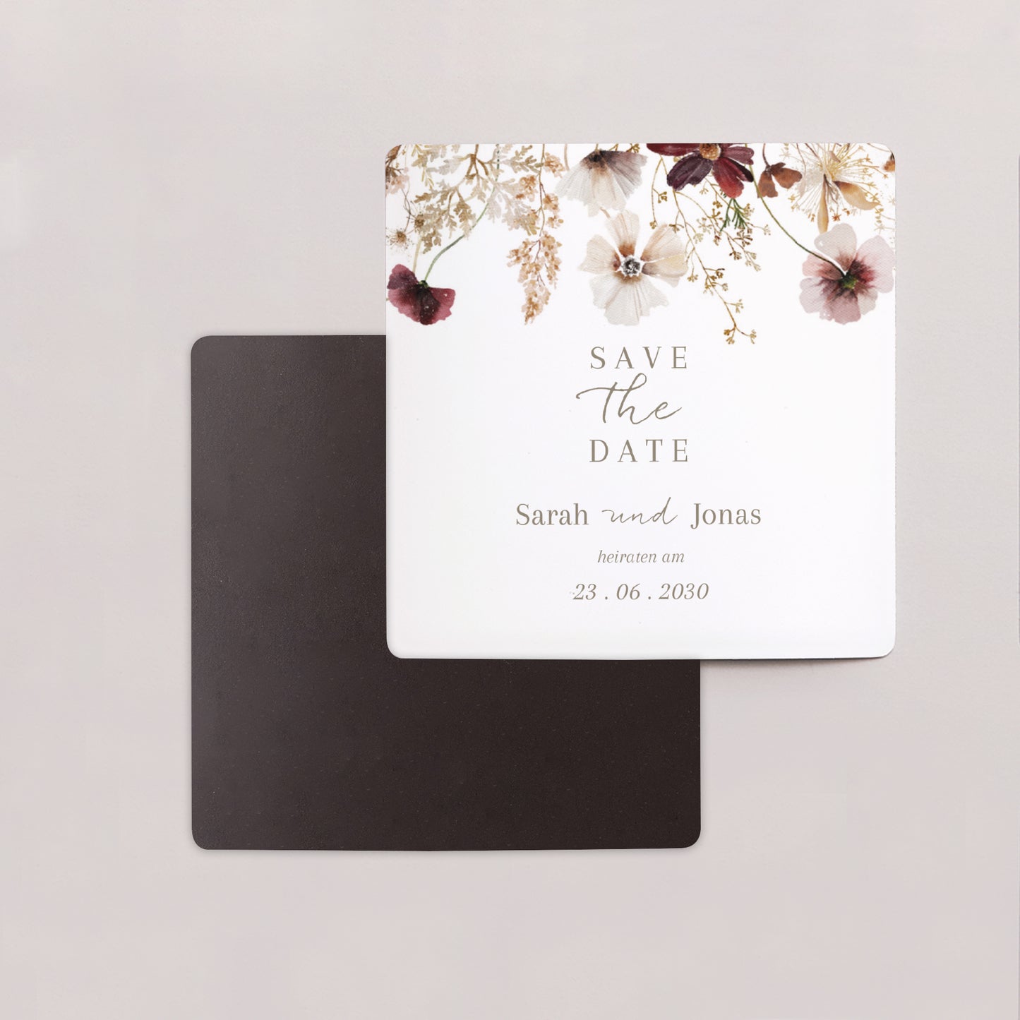 Save the date Karte Hochzeit Satz von 9, magnetisch. Getrocknete Wiesenblumen II foto N° 2