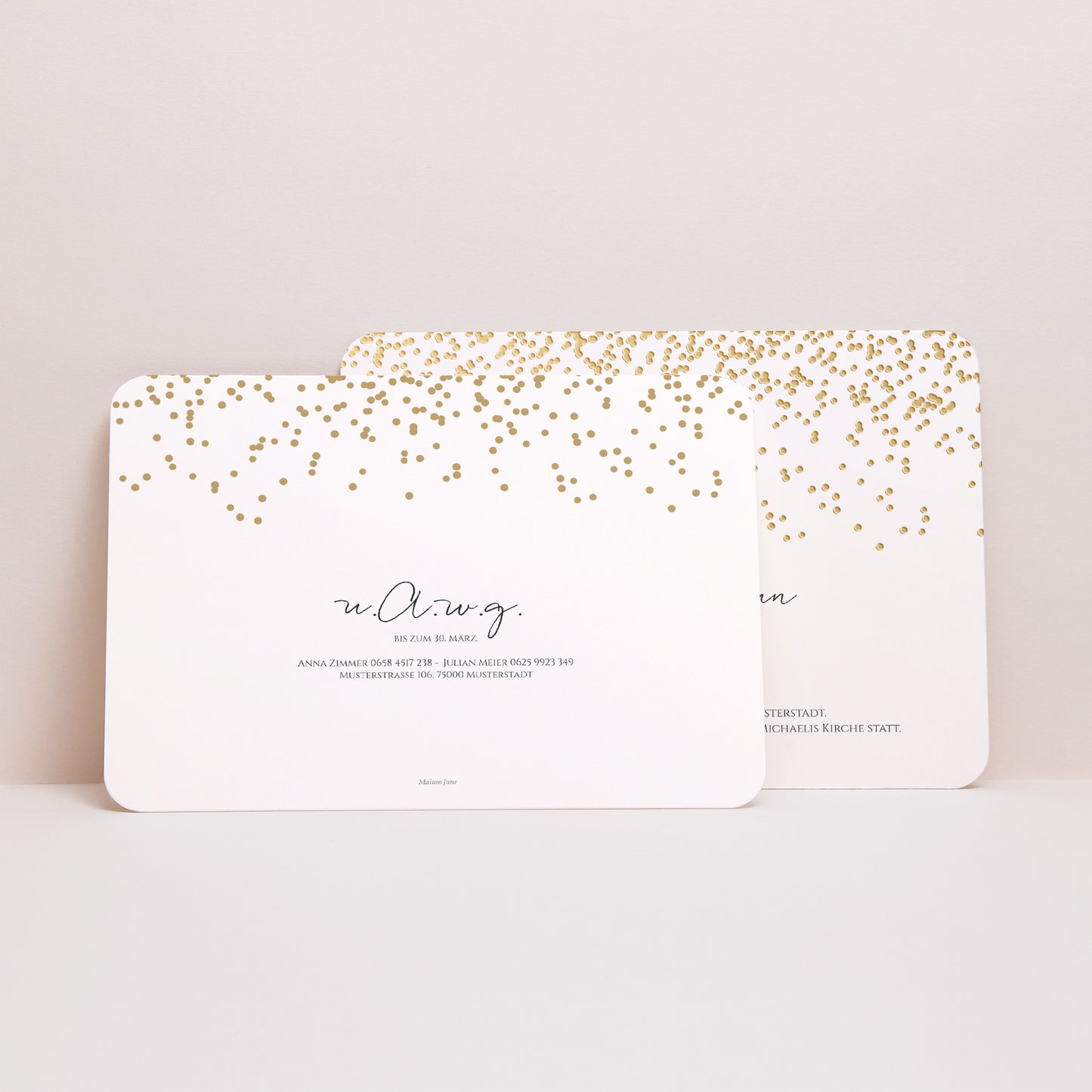 Hochzeitseinladung Landschaft, abgerundete Ränder foto N° 3