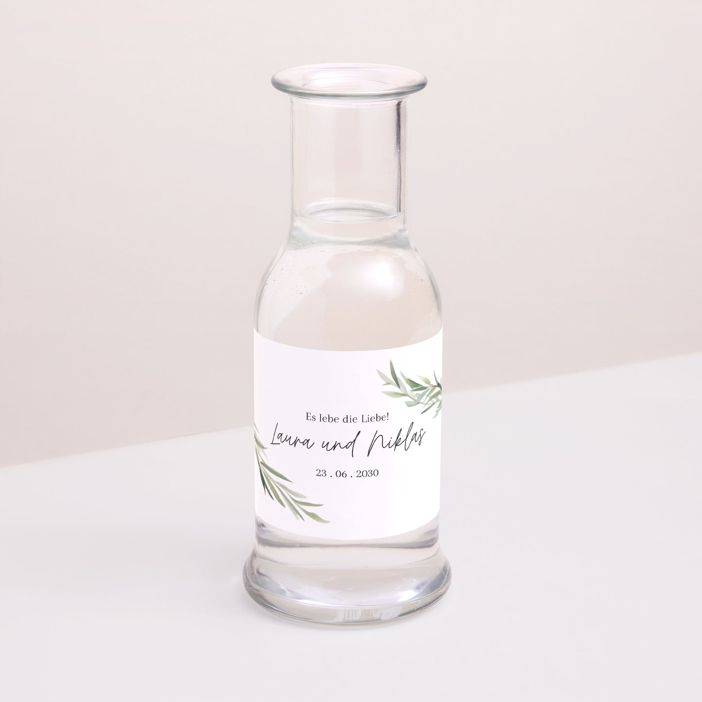 Flaschenetikett Hochzeit Landschaft Olivenblätter foto N° 2