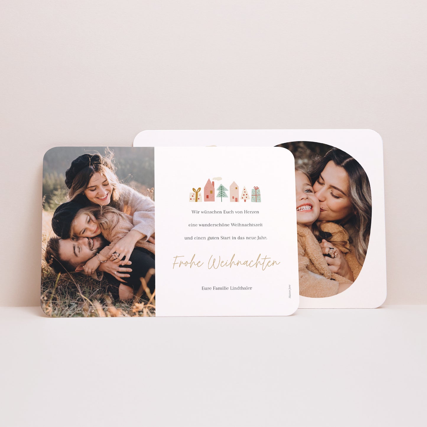 Weihnachtskarte Weihnachten Landschaft, abgerundete Ränder Festliche Weihnachten foto N° 3