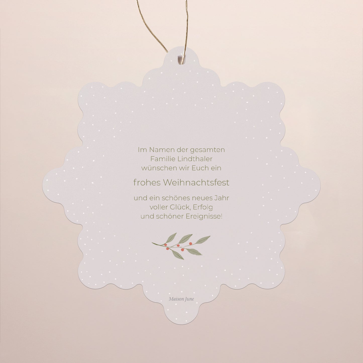 Weihnachtskarte Weihnachten Schwebende Schneeflocke Stränge und Flocke foto N° 2