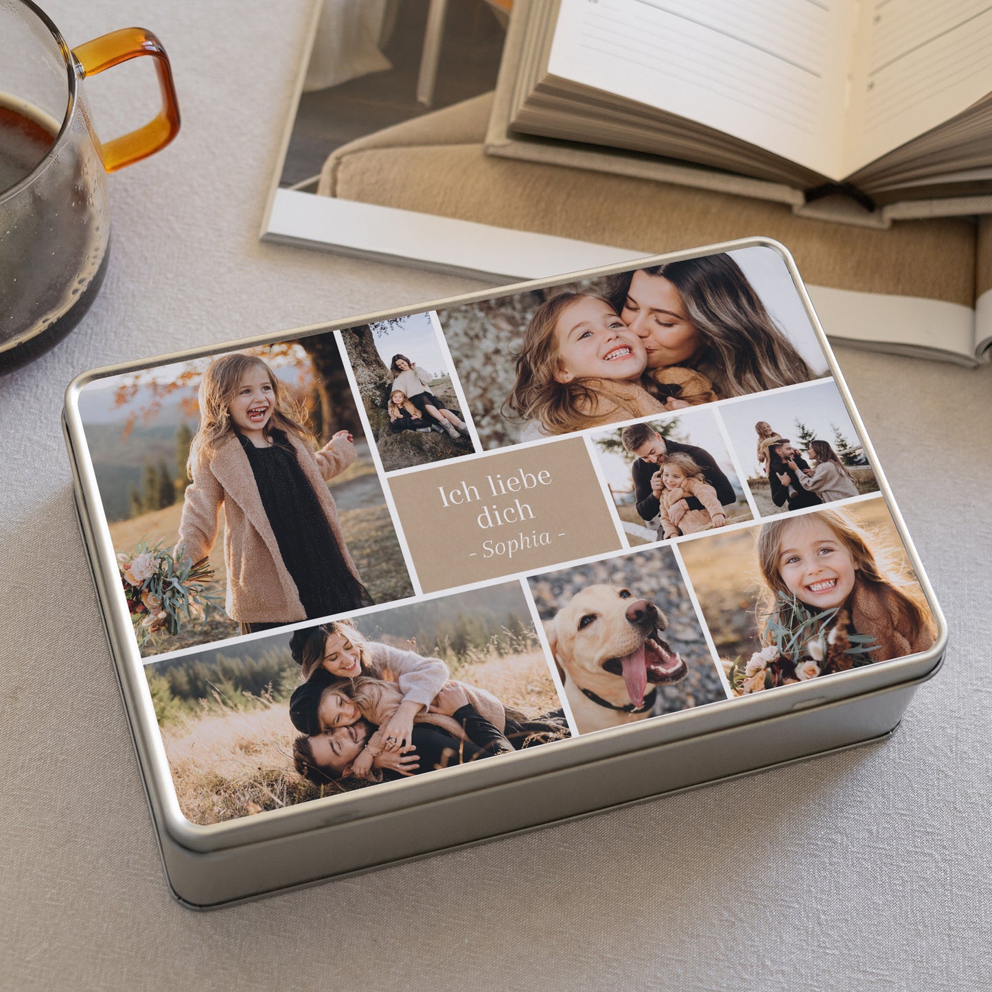 Metalldose Objekte rechteck, mit Schokolade gefüllt Multiphotos kraft foto N° 2