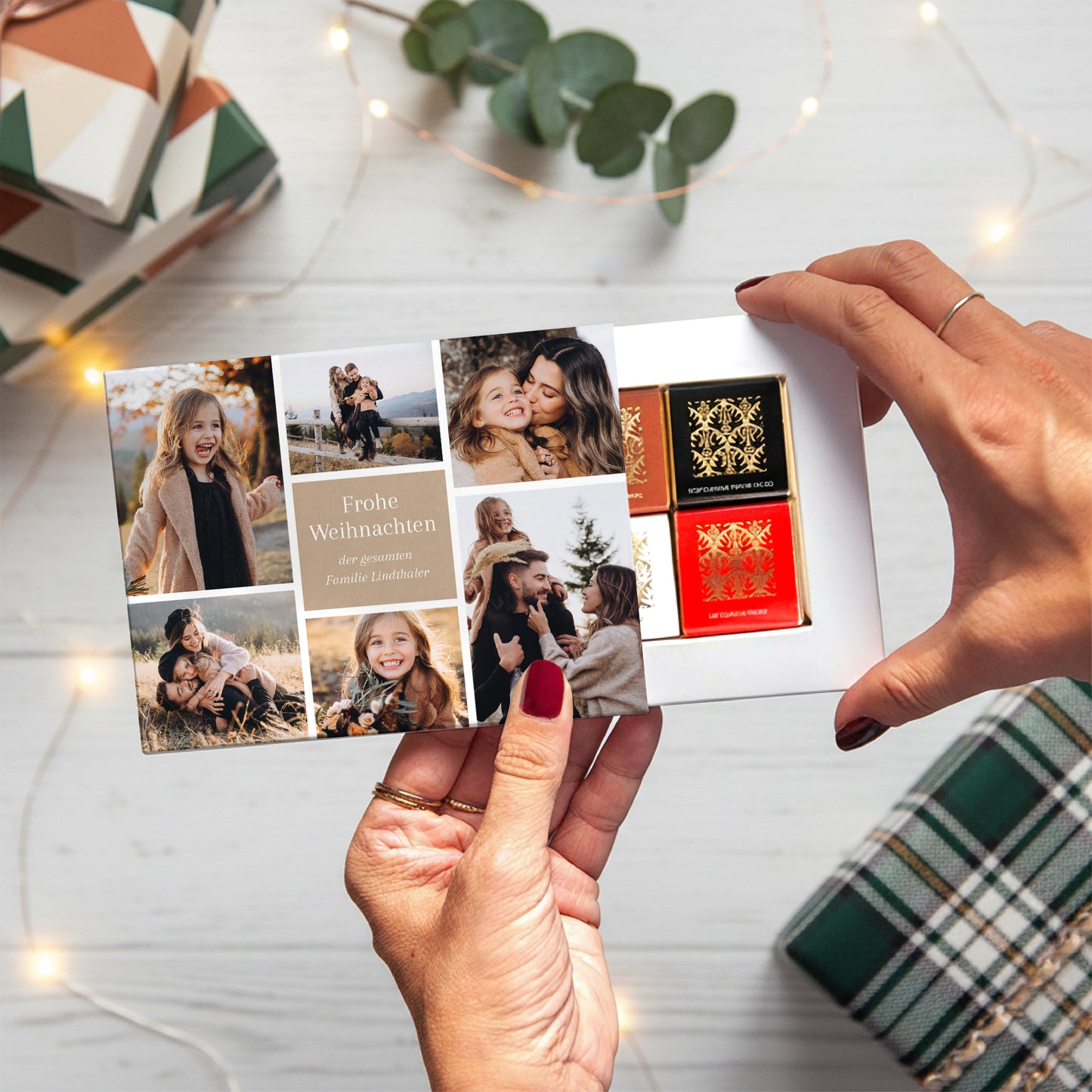 Personalisierte Schokoladenbox Objekte 6 Schokoladen Multiphotos kraft foto N° 1