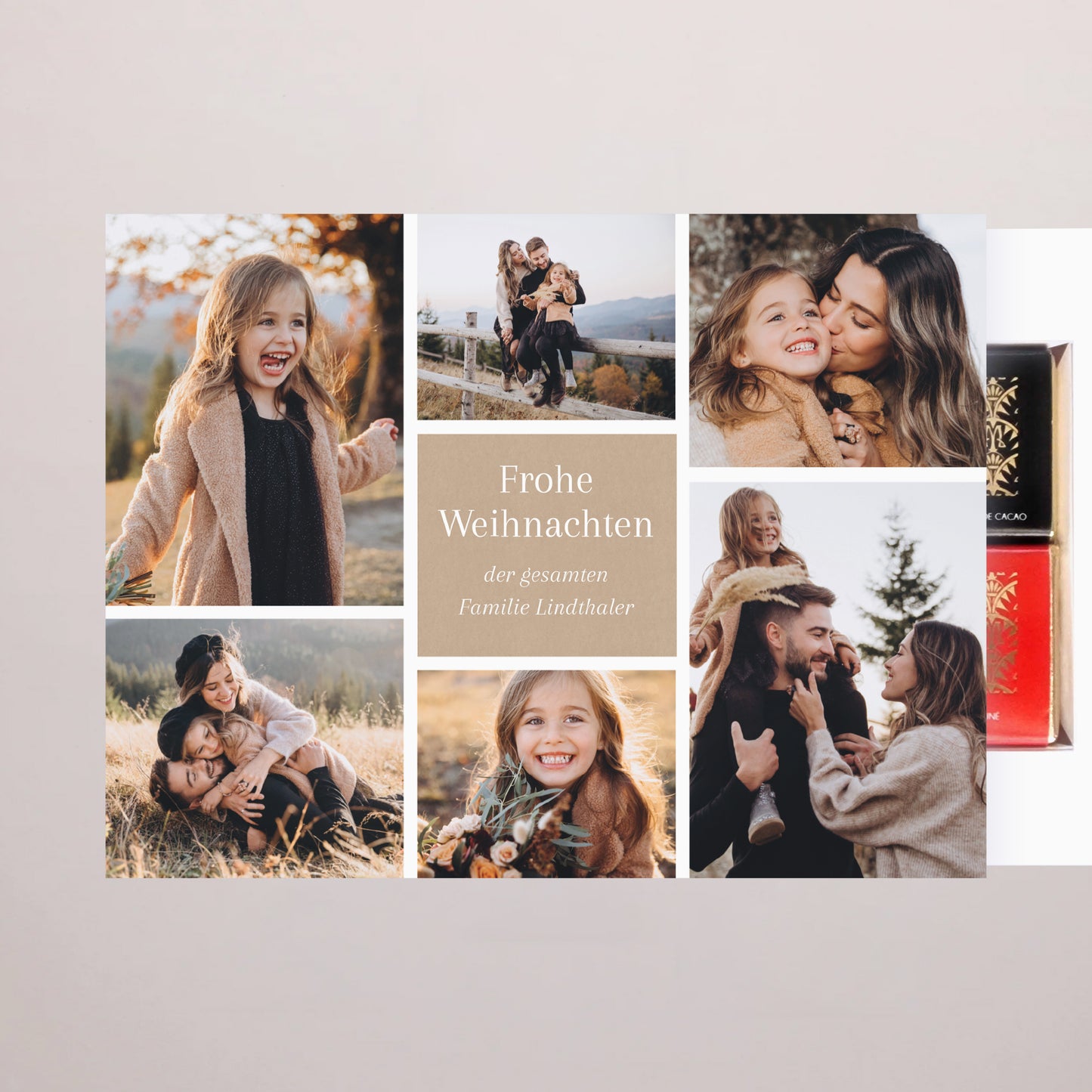 Personalisierte Schokoladenbox Objekte 6 Schokoladen Multiphotos kraft foto N° 2