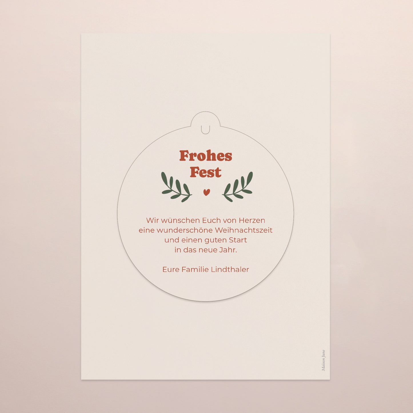 Weihnachtskarte Weihnachten Abnehmbar Motiv zum Aushängen foto N° 3