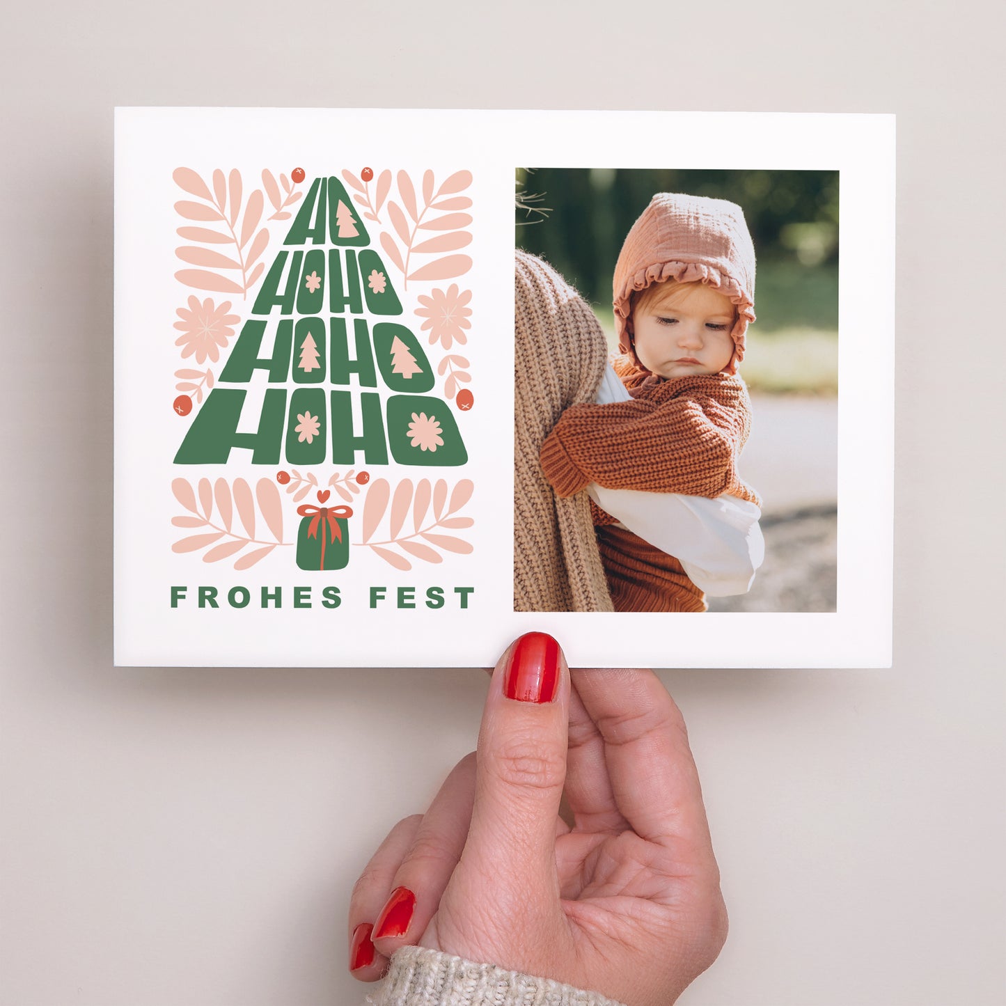 Weihnachtskarte Weihnachten Landschaft Ho ho ho foto N° 3