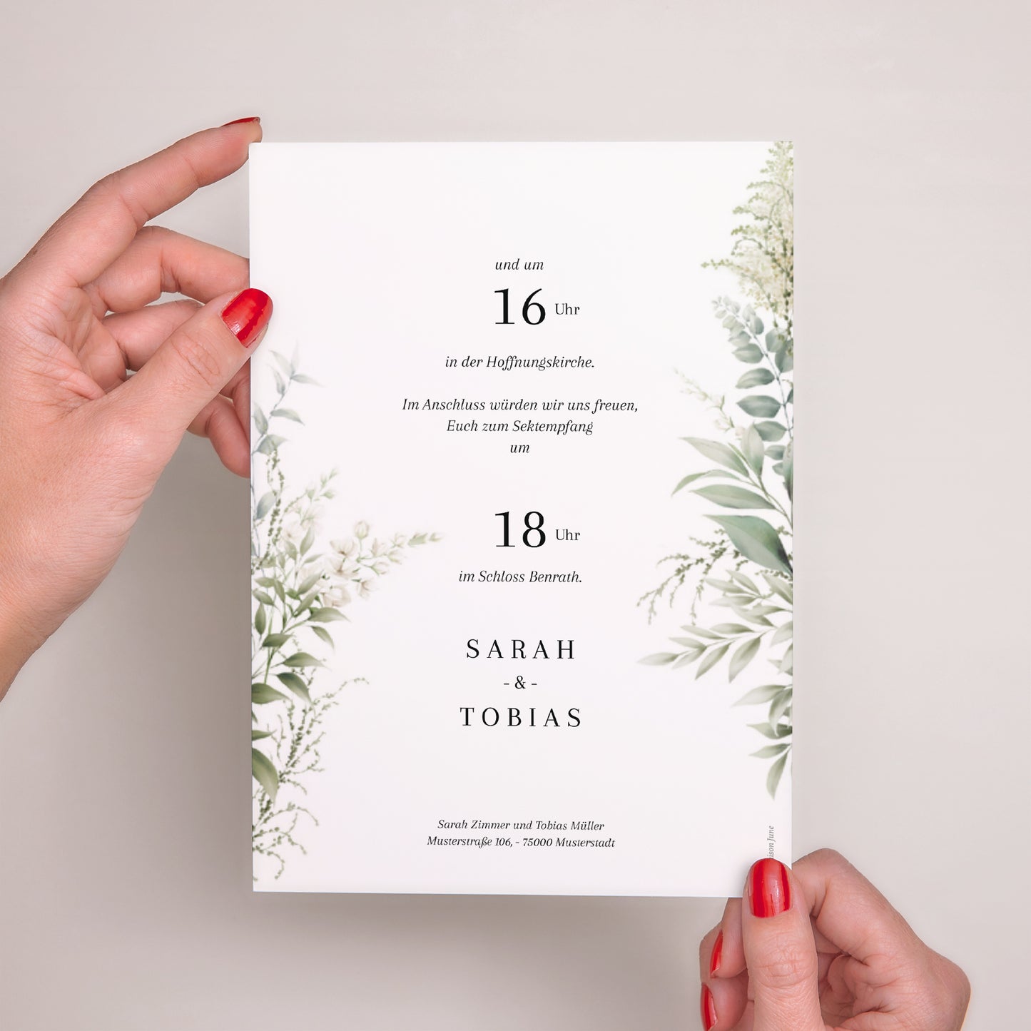 Hochzeitseinladung Porträt foto N° 3