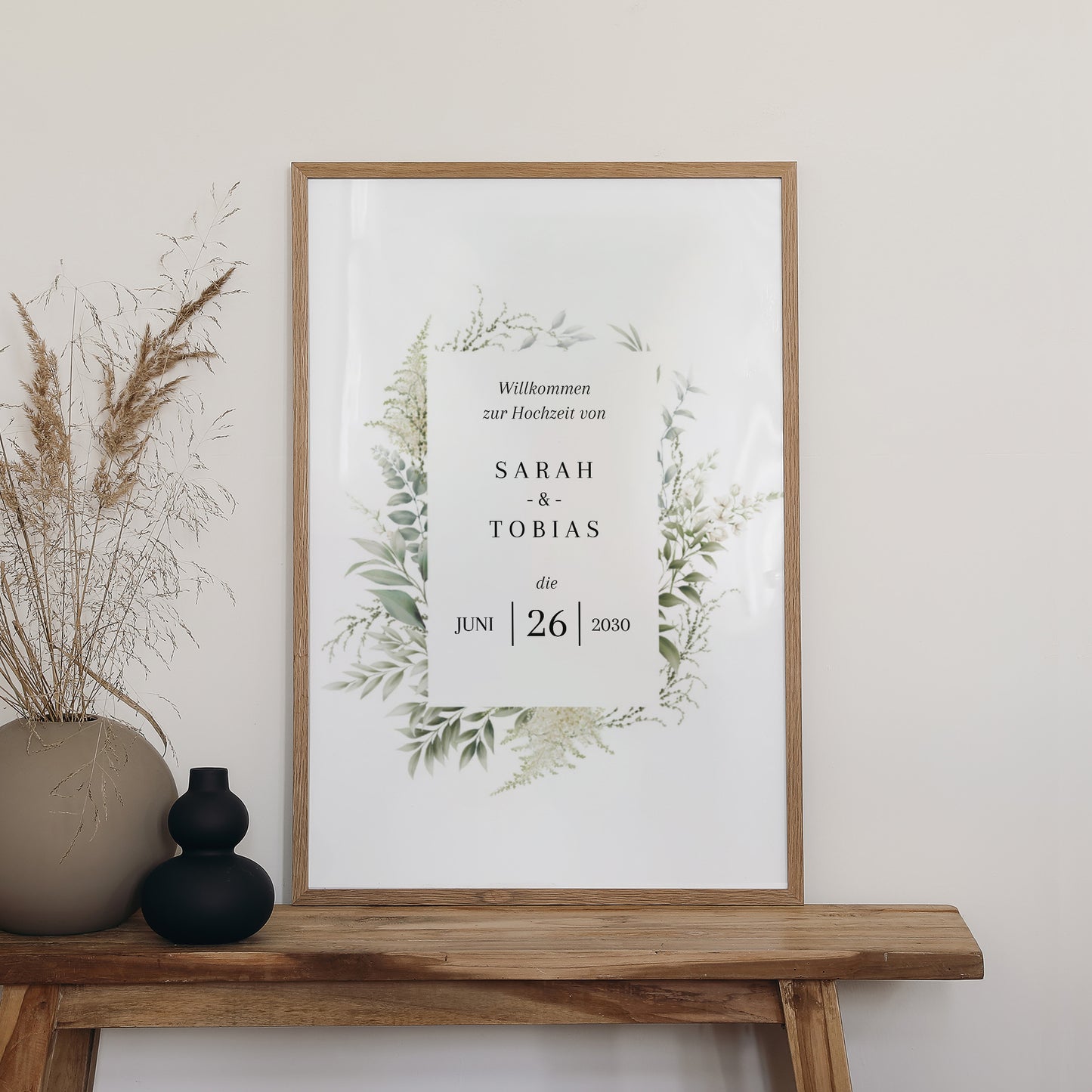 Begrüßungstafel Hochzeit Porträt 60 x 90 cm foto N° 2