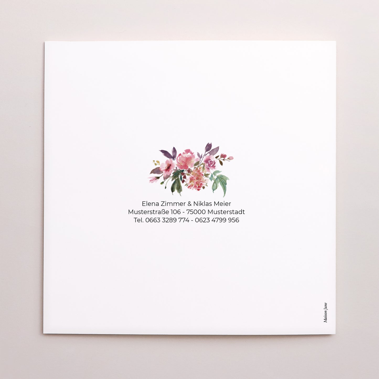 Hochzeitseinladung Doppelflügelfenster Mini Blümchen foto N° 3