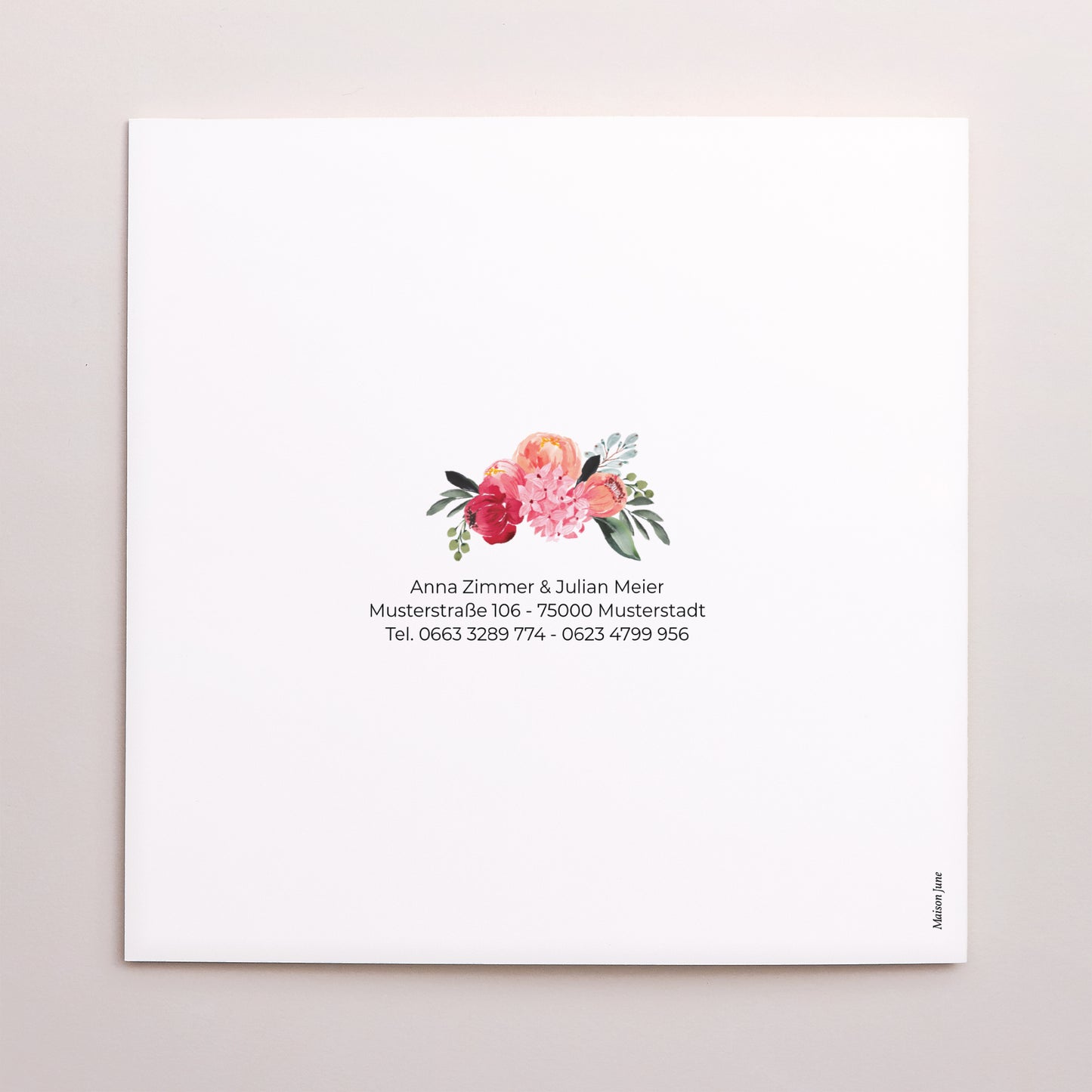 Hochzeitseinladung Doppelflügelfenster 2CV mit Blumen foto N° 3
