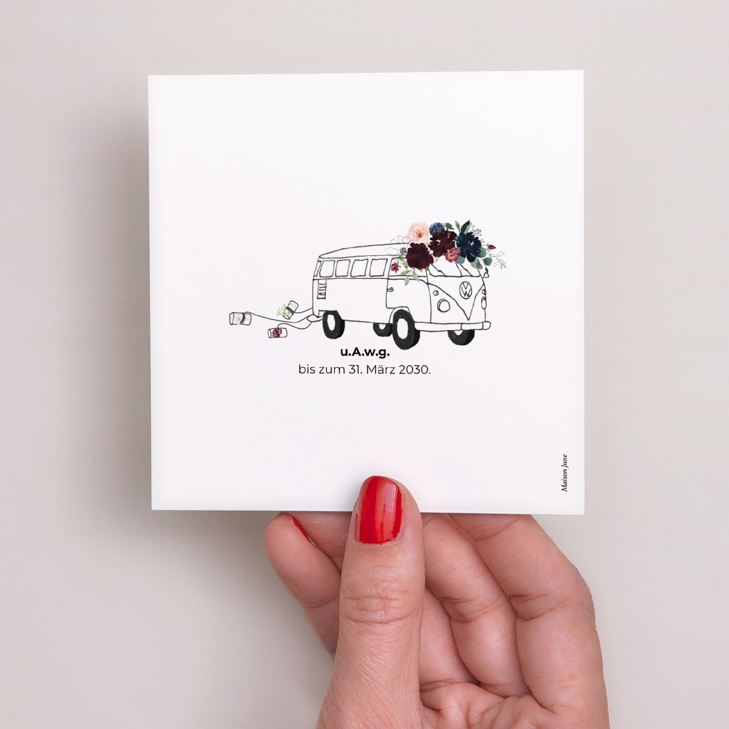 Einladungskarte Hochzeit Quadrat foto N° 3