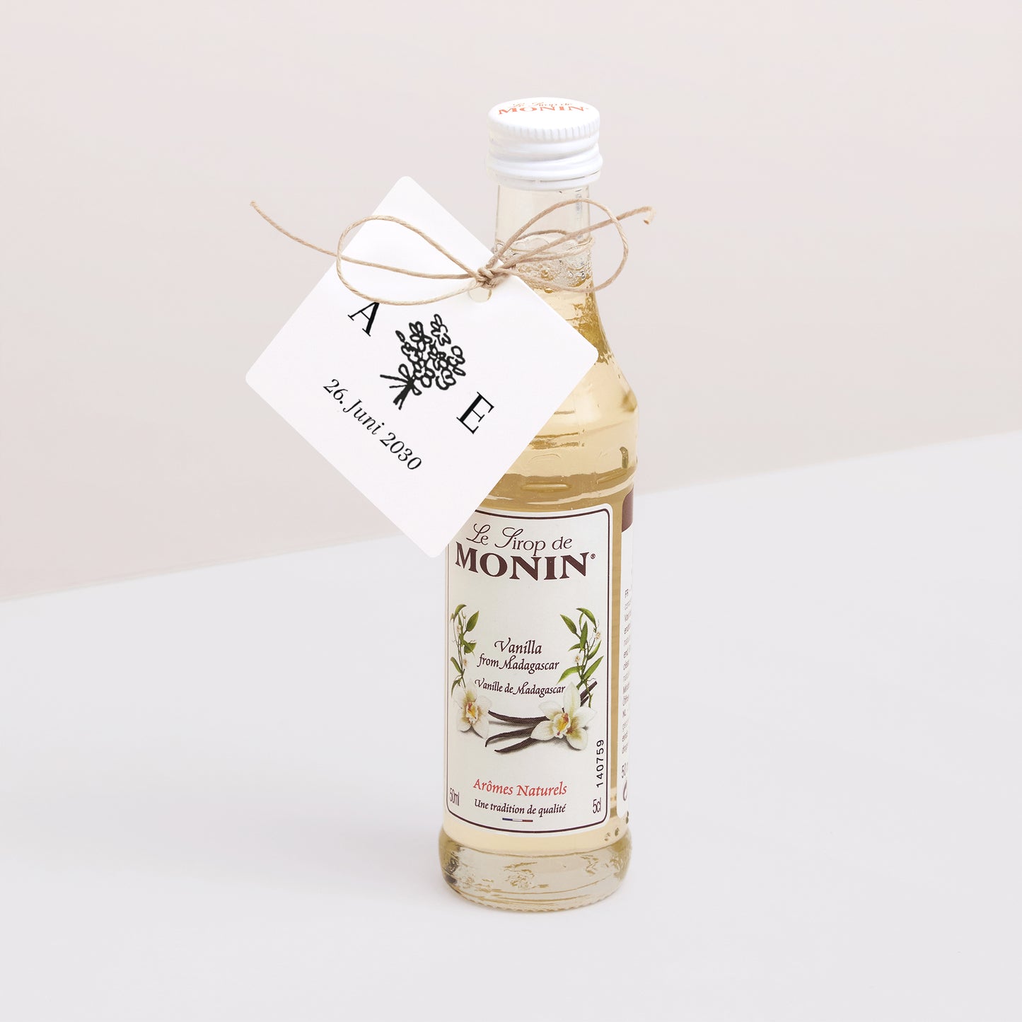 Vorgelochtes Etikett Hochzeit quadratisch foto N° 3