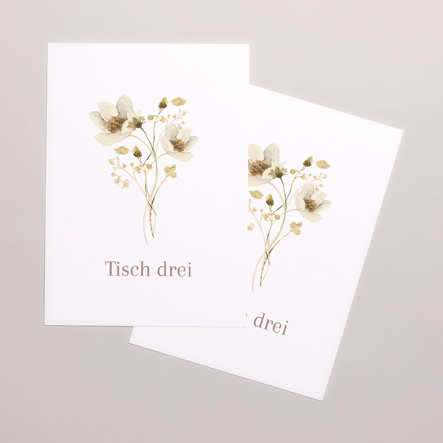 Tischnummern Hochzeit Rechteck Wildblumen III foto N° 2