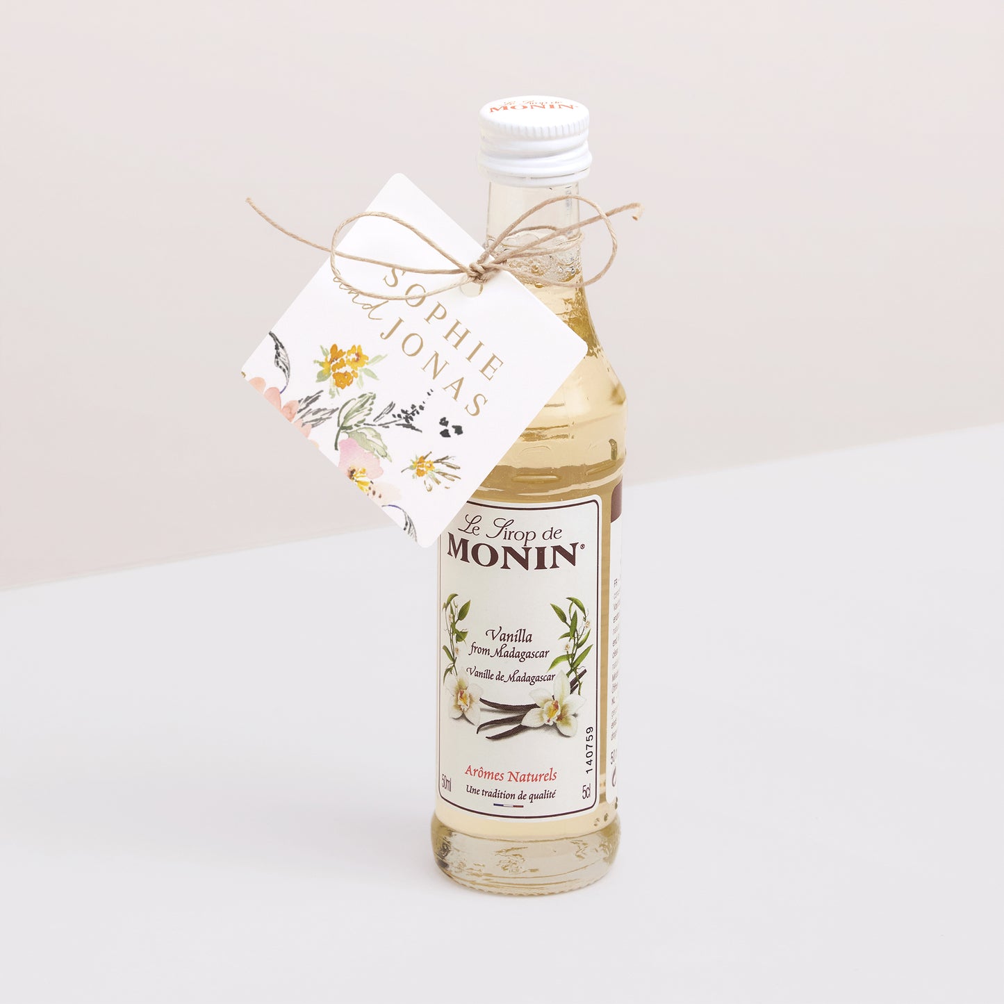 Vorgelochtes Etikett Hochzeit quadratisch Pop-Blumen foto N° 3