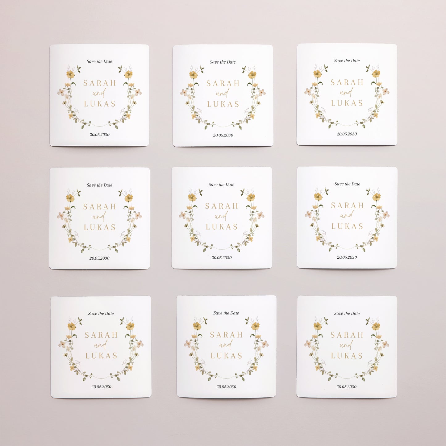 Save the date Karte Hochzeit Satz von 9, magnetisch. Wildblumen II foto N° 3