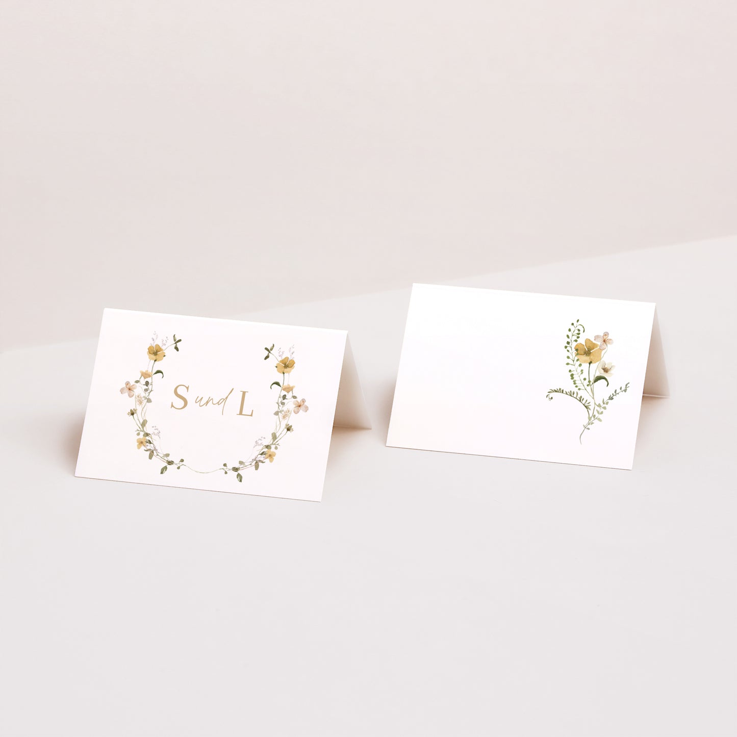 Tischkarten Hochzeit Quer Wildblumen II foto N° 1
