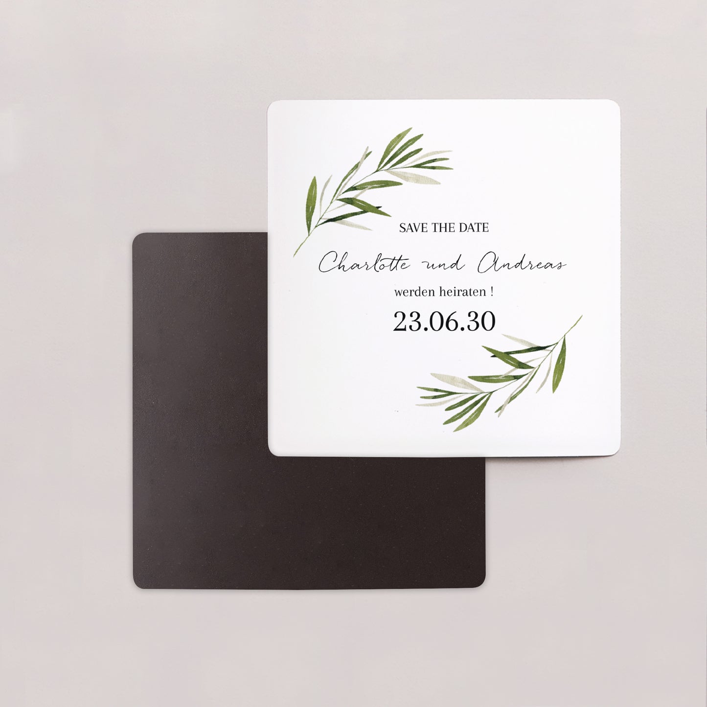 Save the date Karte Hochzeit Satz von 9, magnetisch. Olivenzweig III foto N° 2