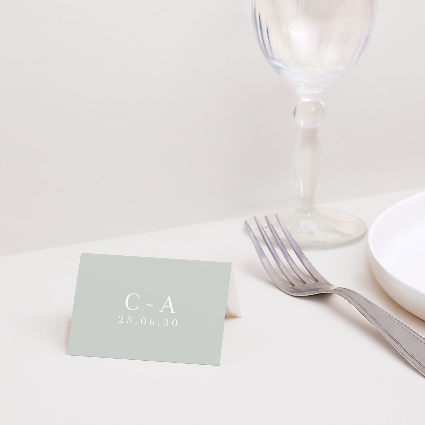 Tischkarten Hochzeit Quer Olivenzweig III foto N° 2