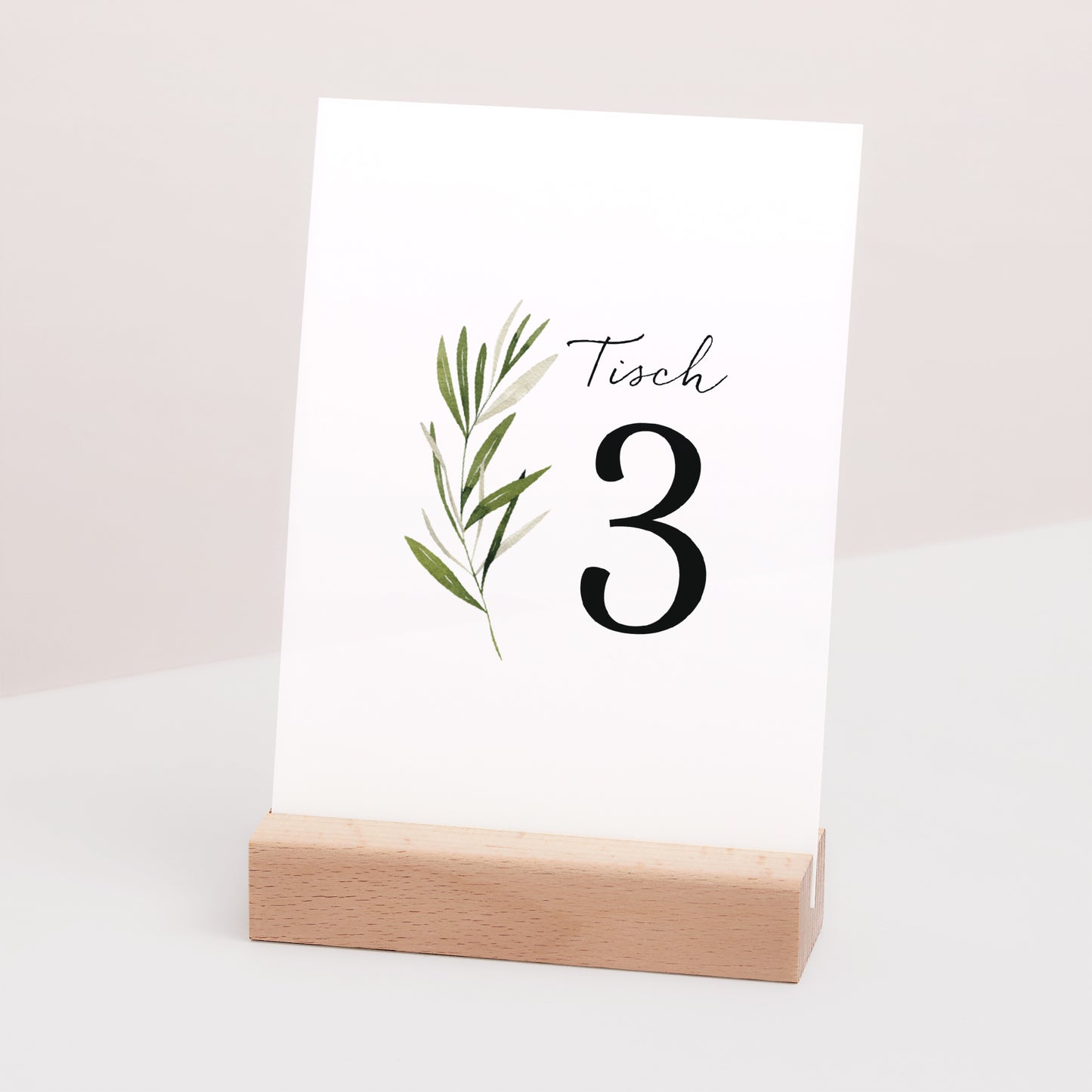 Tischnummern Hochzeit Rechteck Olivenzweig III foto N° 3