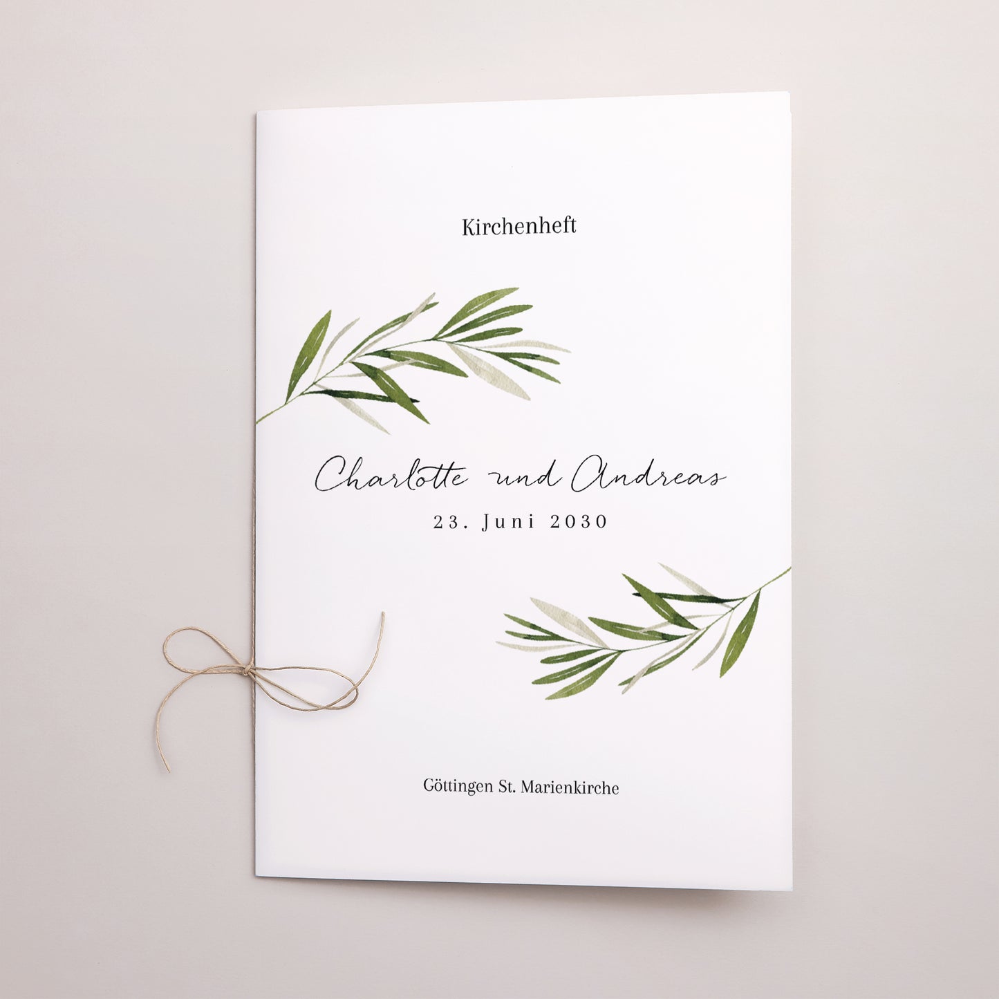 Kirchenheft Hochzeit Doppelflügel Olivenzweig III foto N° 1