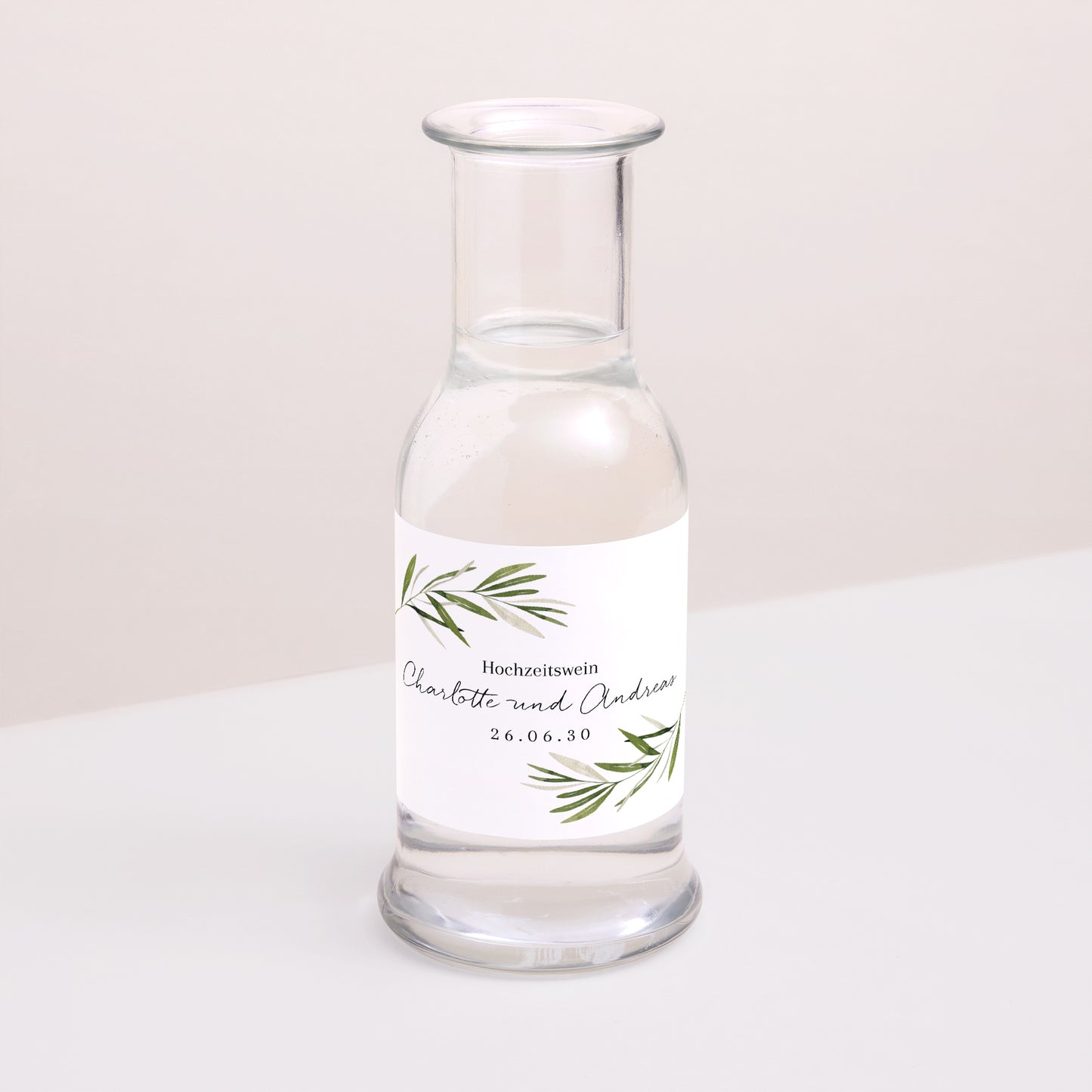 Flaschenetikett Hochzeit Landschaft Olivenzweig III foto N° 2