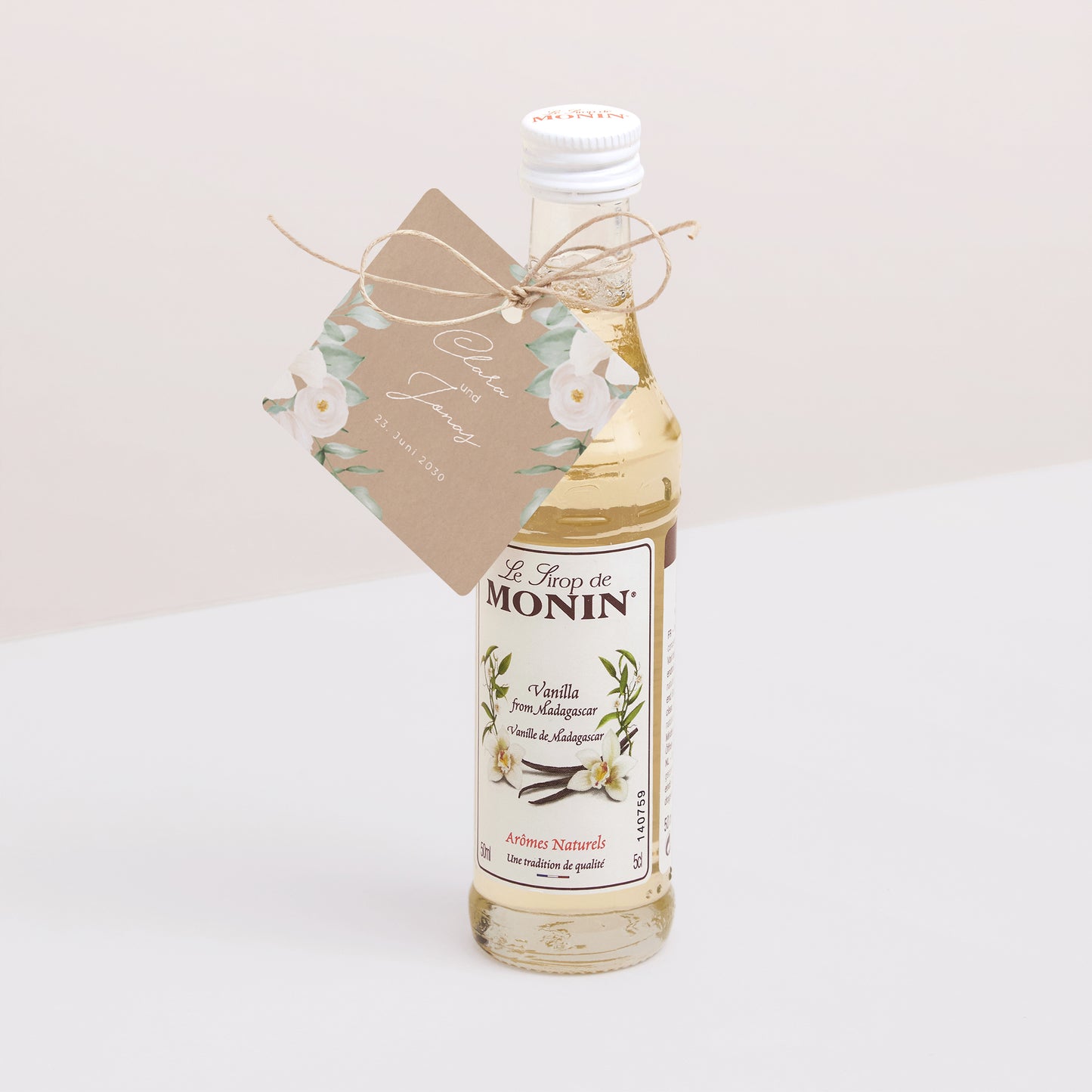 Vorgelochtes Etikett Hochzeit quadratisch Romantik II foto N° 3