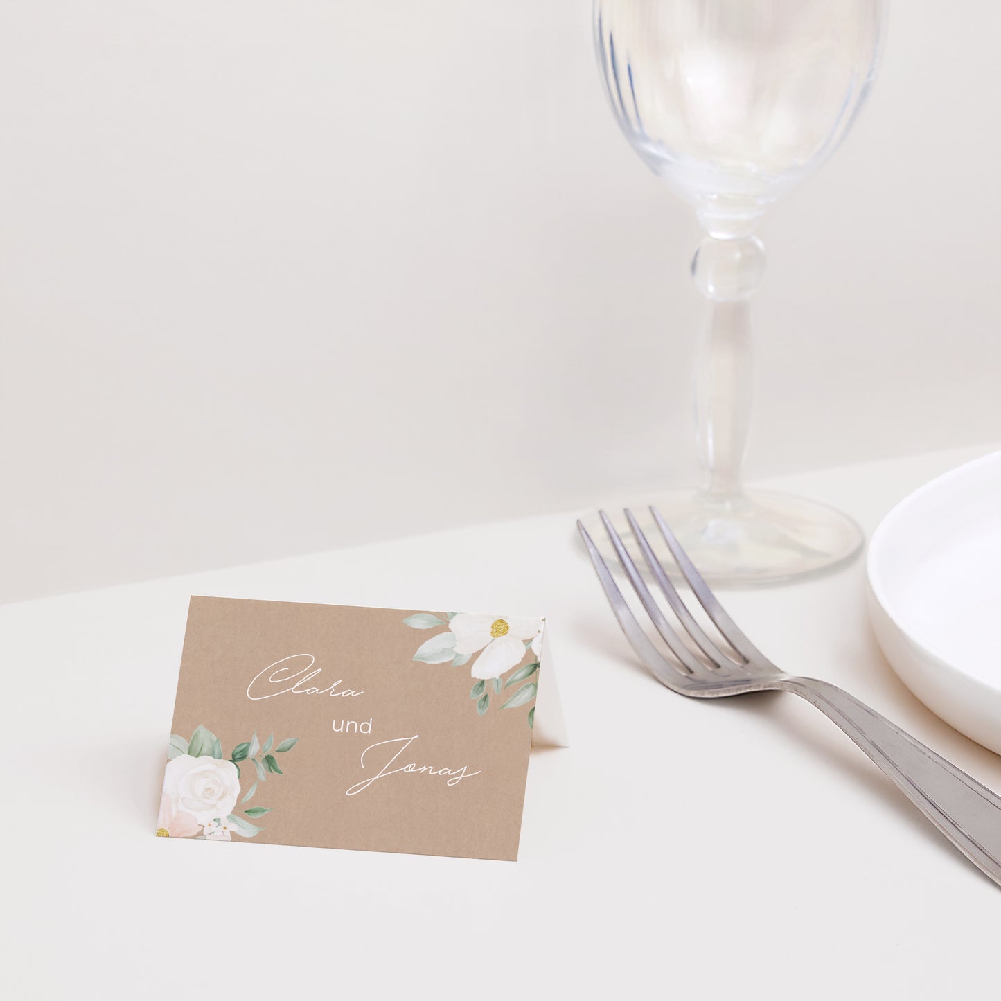 Tischkarten Hochzeit Quer Romantik II foto N° 2
