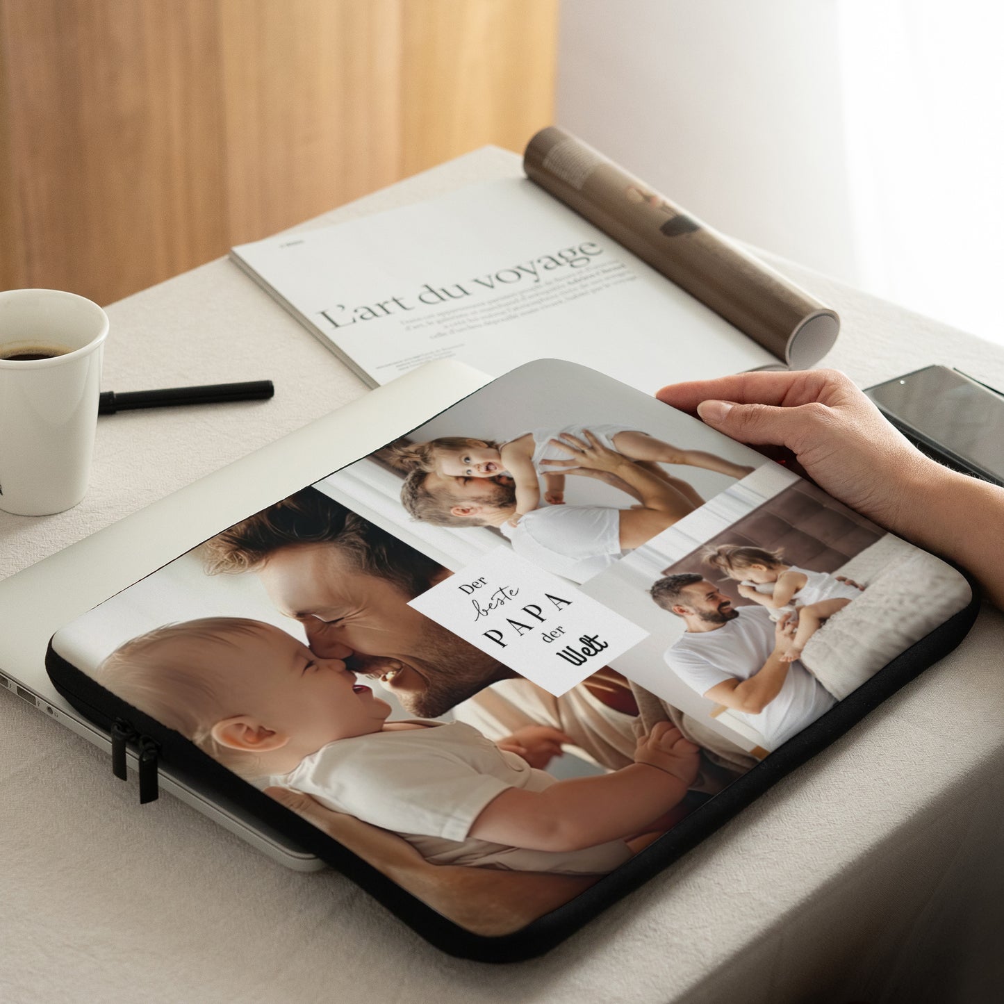 Laptophülle Objekte 15 Zoll Die besten Papas foto N° 2