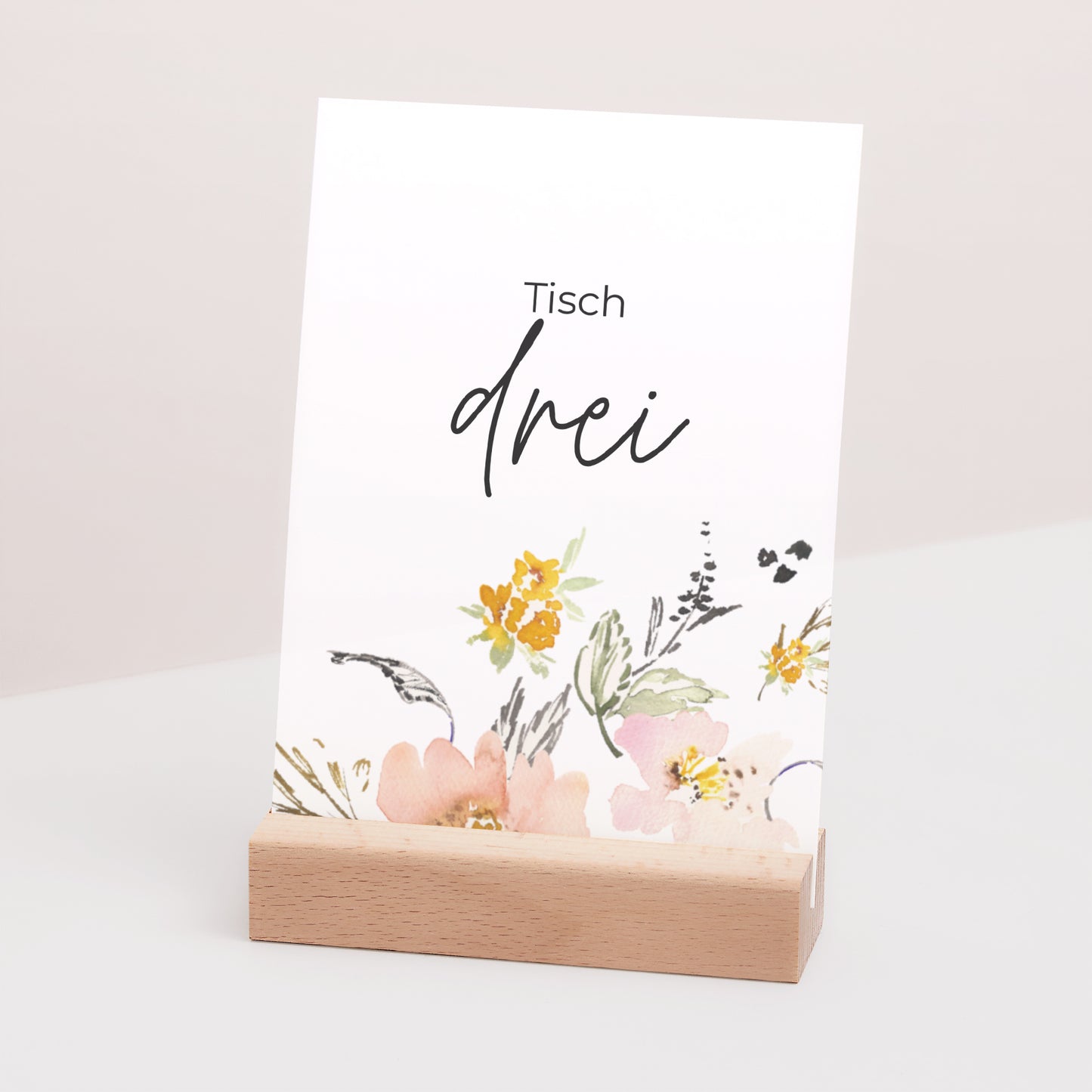 Tischnummern Hochzeit Rechteck Blumen Pop II foto N° 3