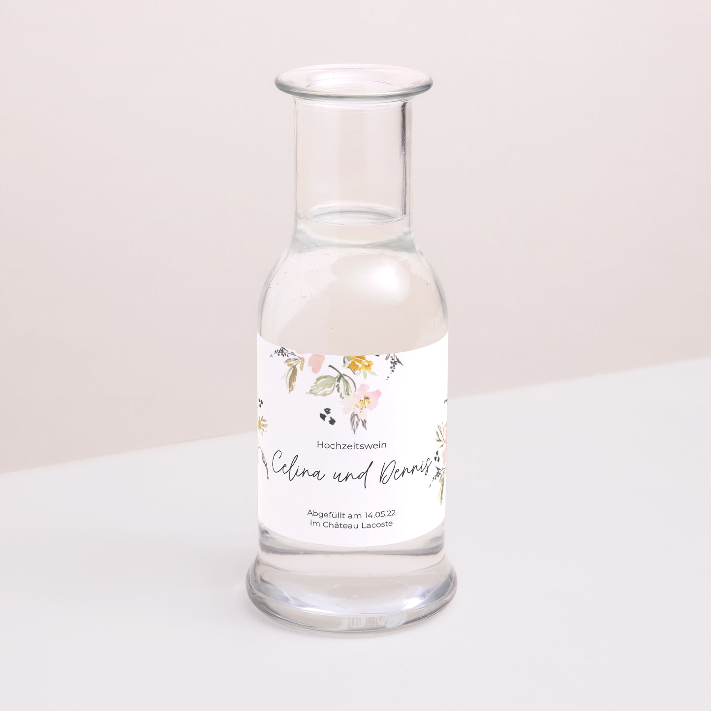 Flaschenetikett Hochzeit Landschaft Blumen Pop II foto N° 2