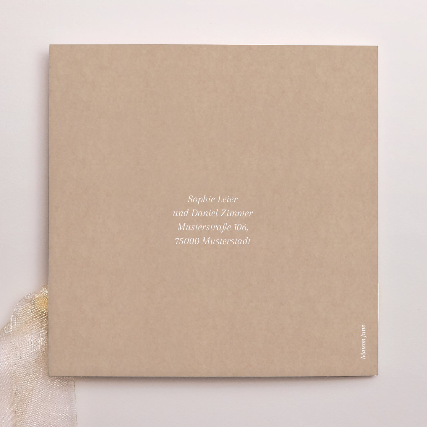 Hochzeitseinladung Quadratische Hülle, 3 Karten, Etikett Shakespeare II foto N° 4
