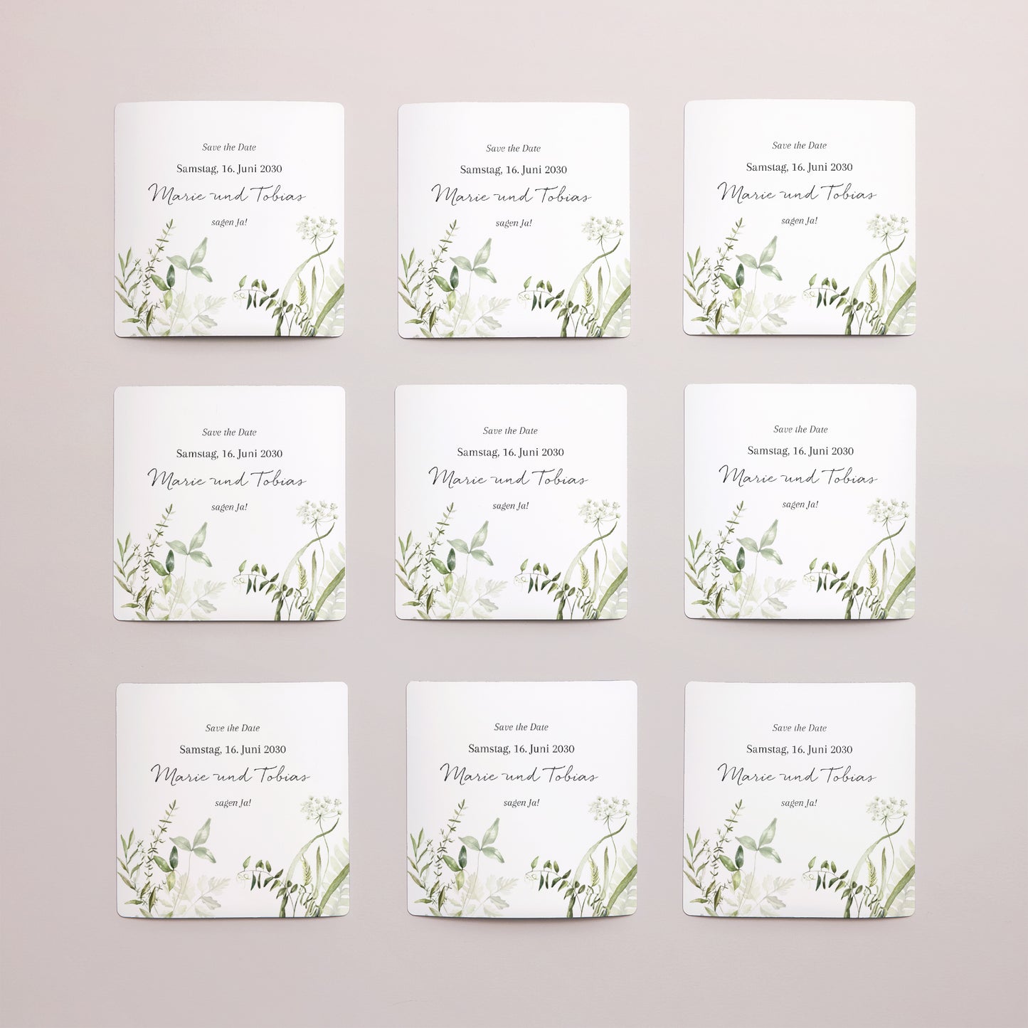 Save the date Karte Hochzeit Satz von 9, magnetisch. Seralin foto N° 3