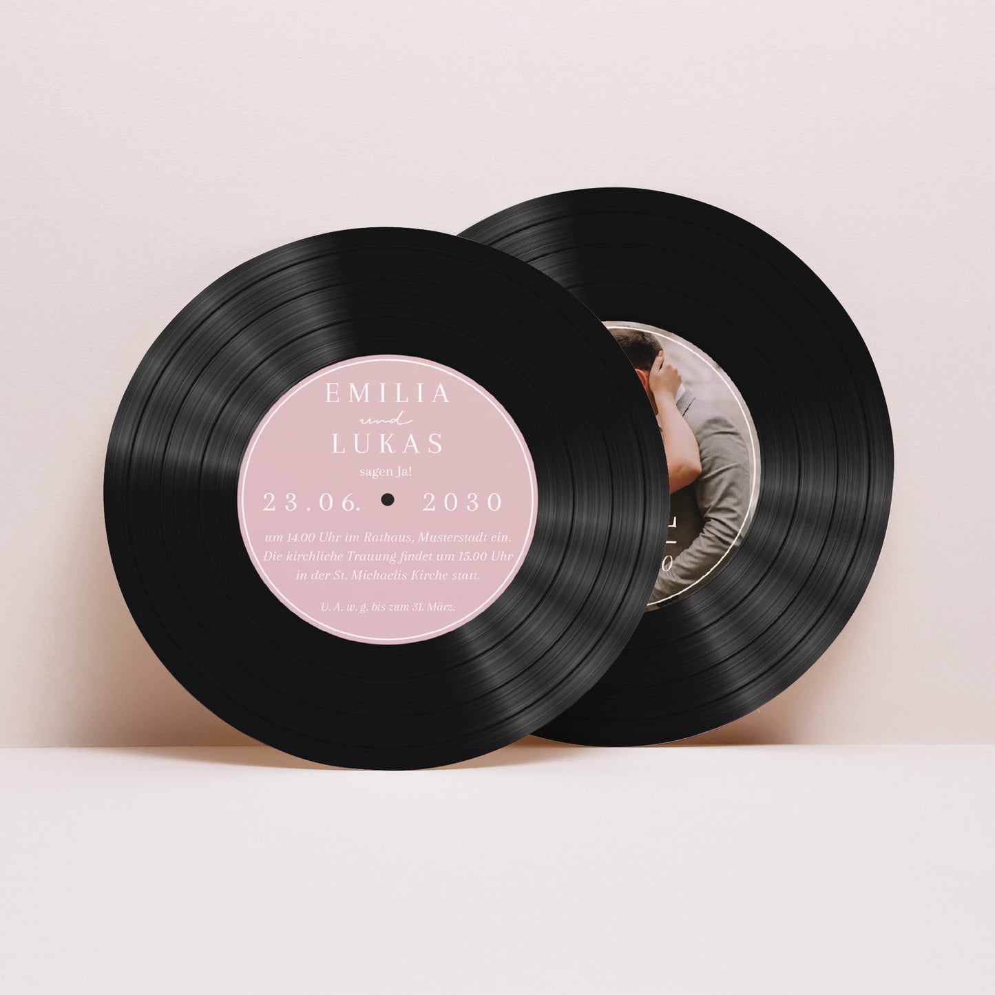 Hochzeitseinladung Schallplattenhülle foto N° 4