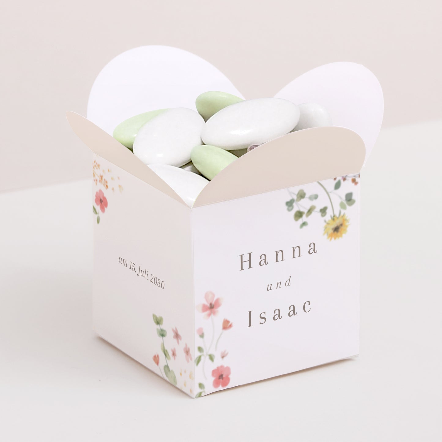 Geschenkbox Hochzeit Schmetterlingsöffnung foto N° 1