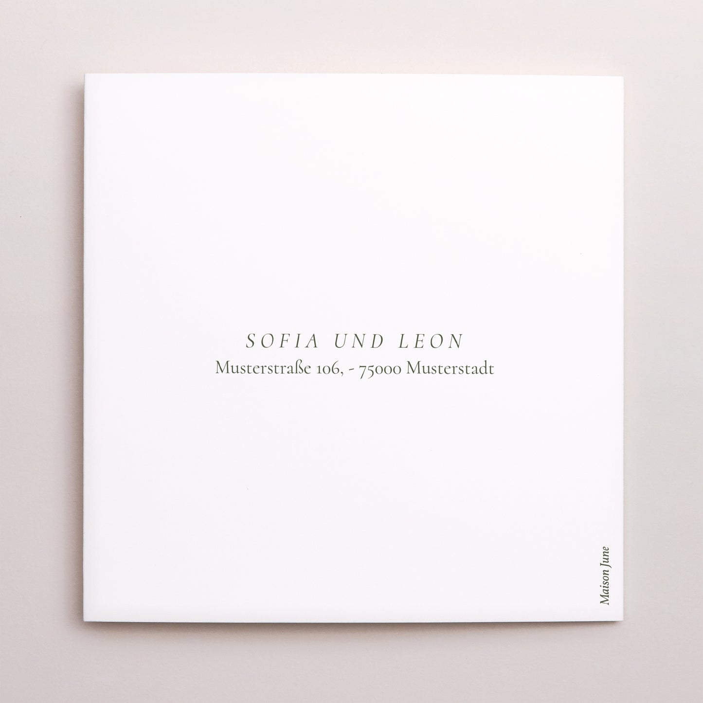 Dankeskarte Hochzeit Asymmetrisches Triptychon Romantischer Zweig III foto N° 3