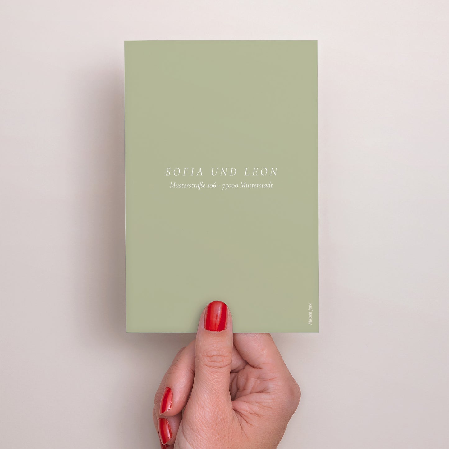 Save the date Karte Hochzeit PortraitPorträt Romantischer Zweig III foto N° 3