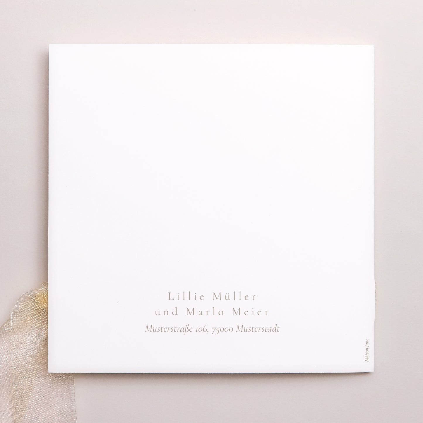 Hochzeitseinladung Quadratische Hülle, 3 Karten, Etikett foto N° 4