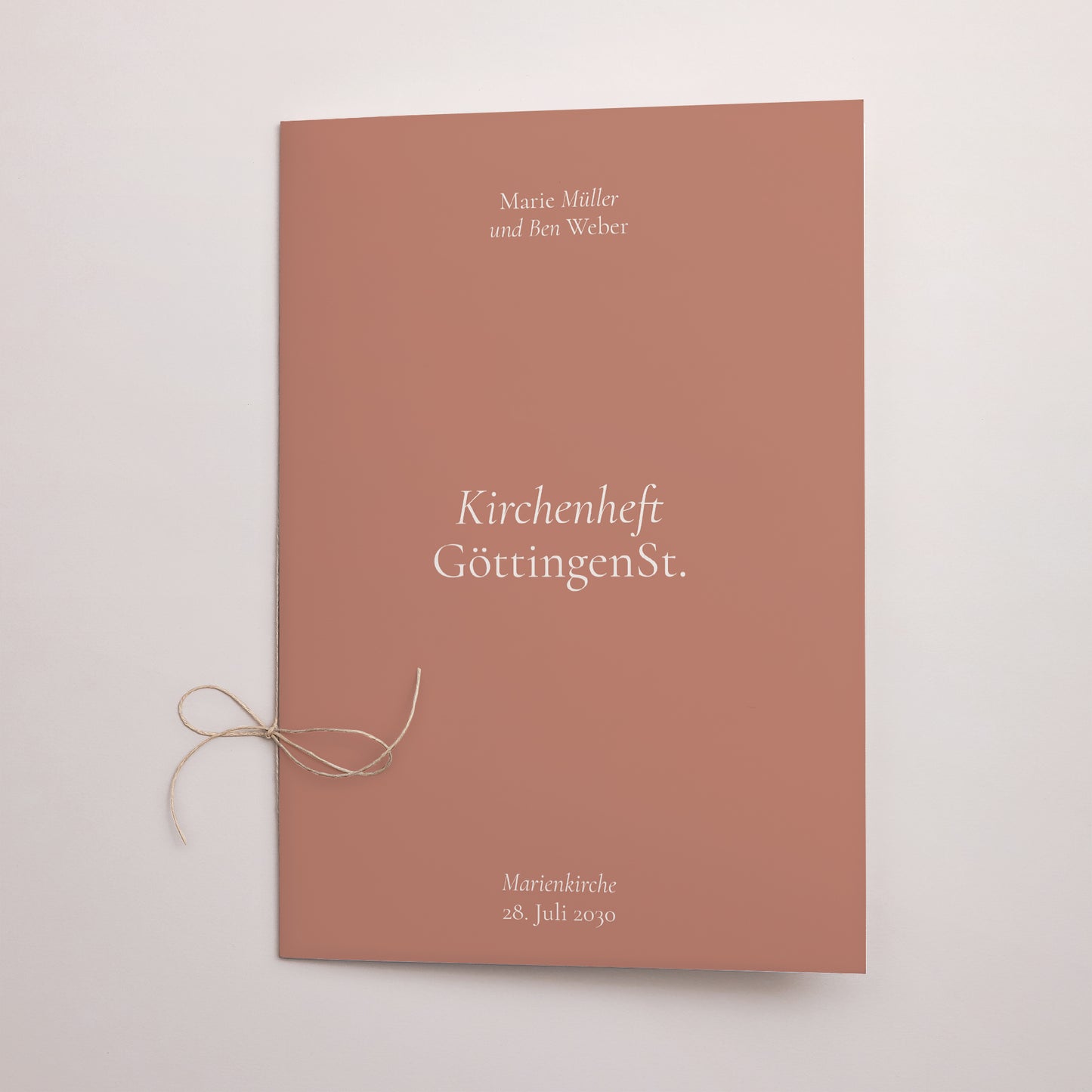 Kirchenheft Hochzeit Doppelflügel Elegante Typografie II foto N° 1