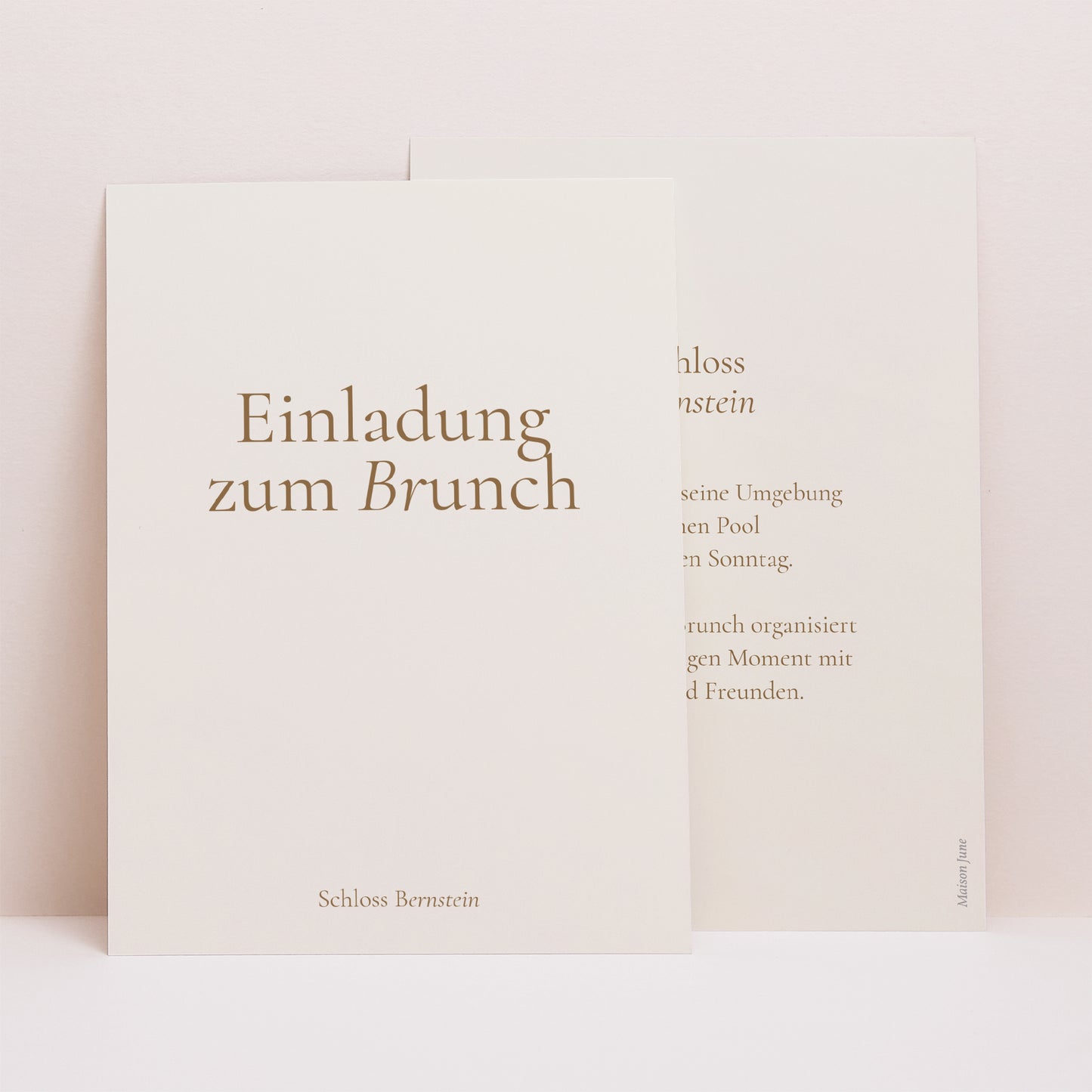 Beilegekarte Hochzeit Porträt Elegante Typografie II foto N° 1