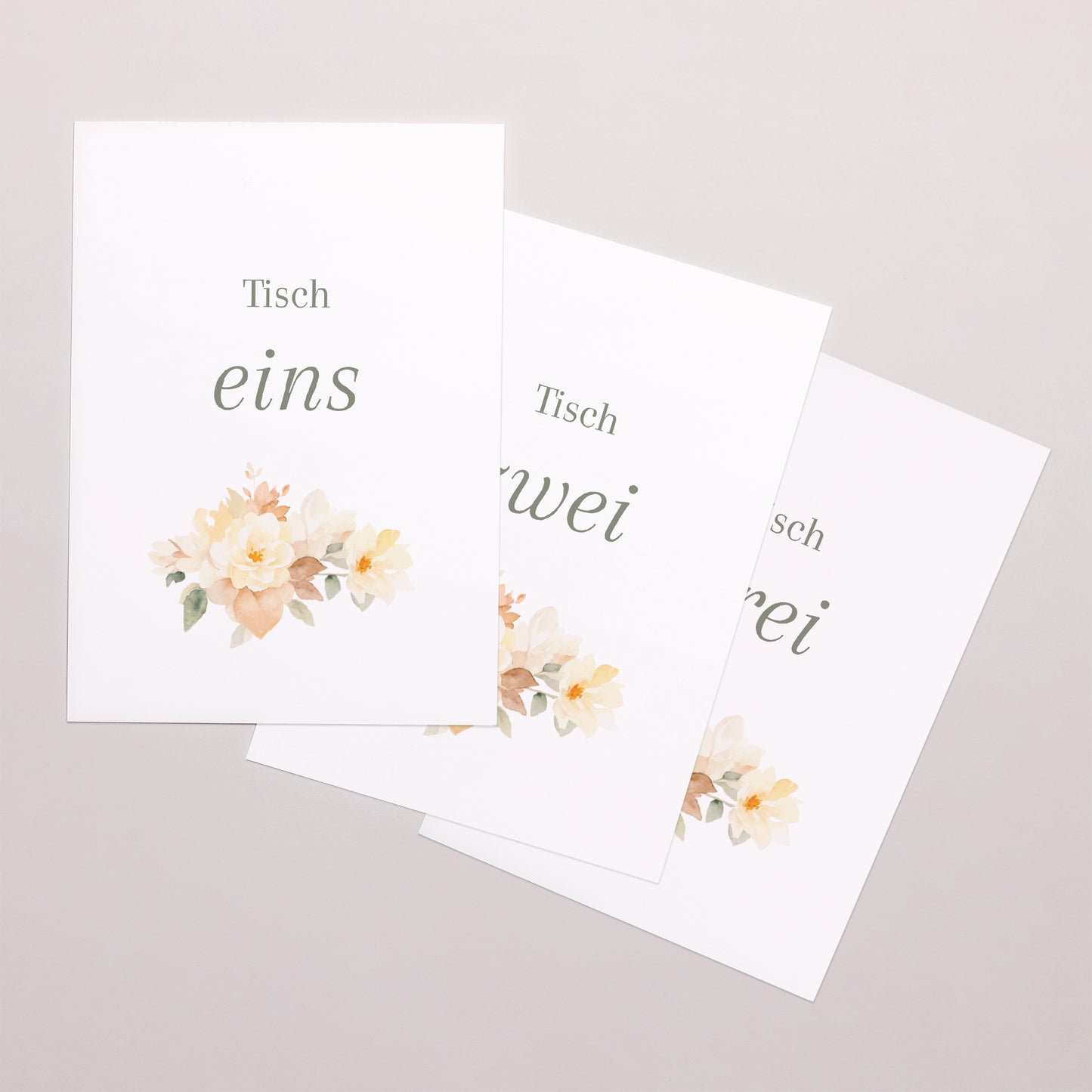 Tischnummern Hochzeit Rechteck foto N° 1
